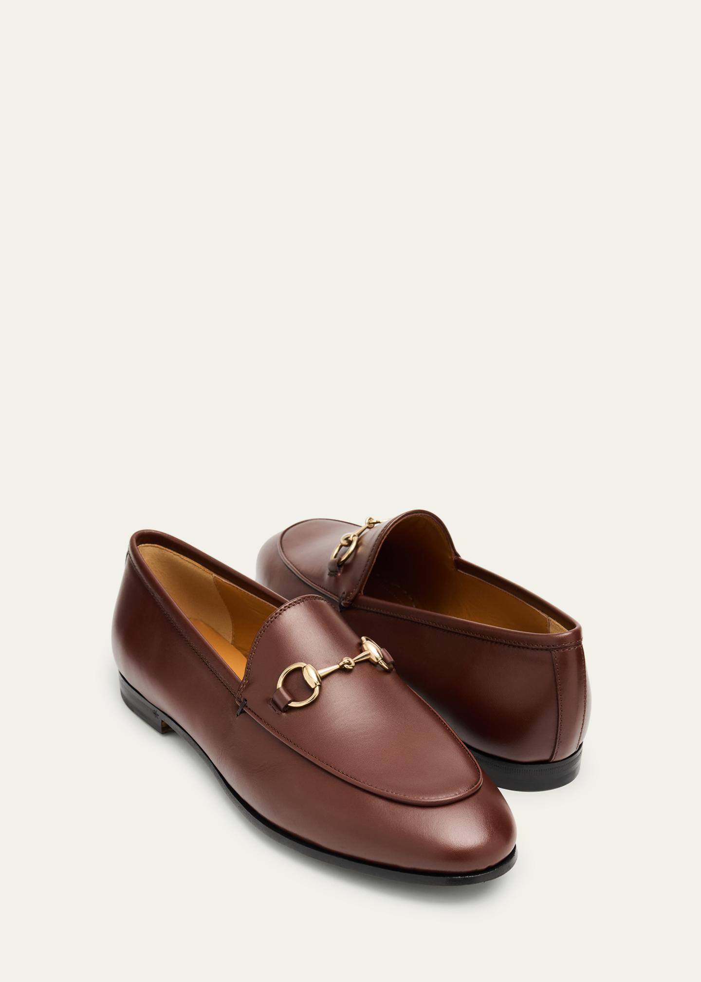 GUCCI Men’s Jordaan Brown GG Canvas Logo Horsebit Loafers Size 7 GUCCI || Jordaan Horsebit GG Monogram Canvas Loafer Flat  main image 4