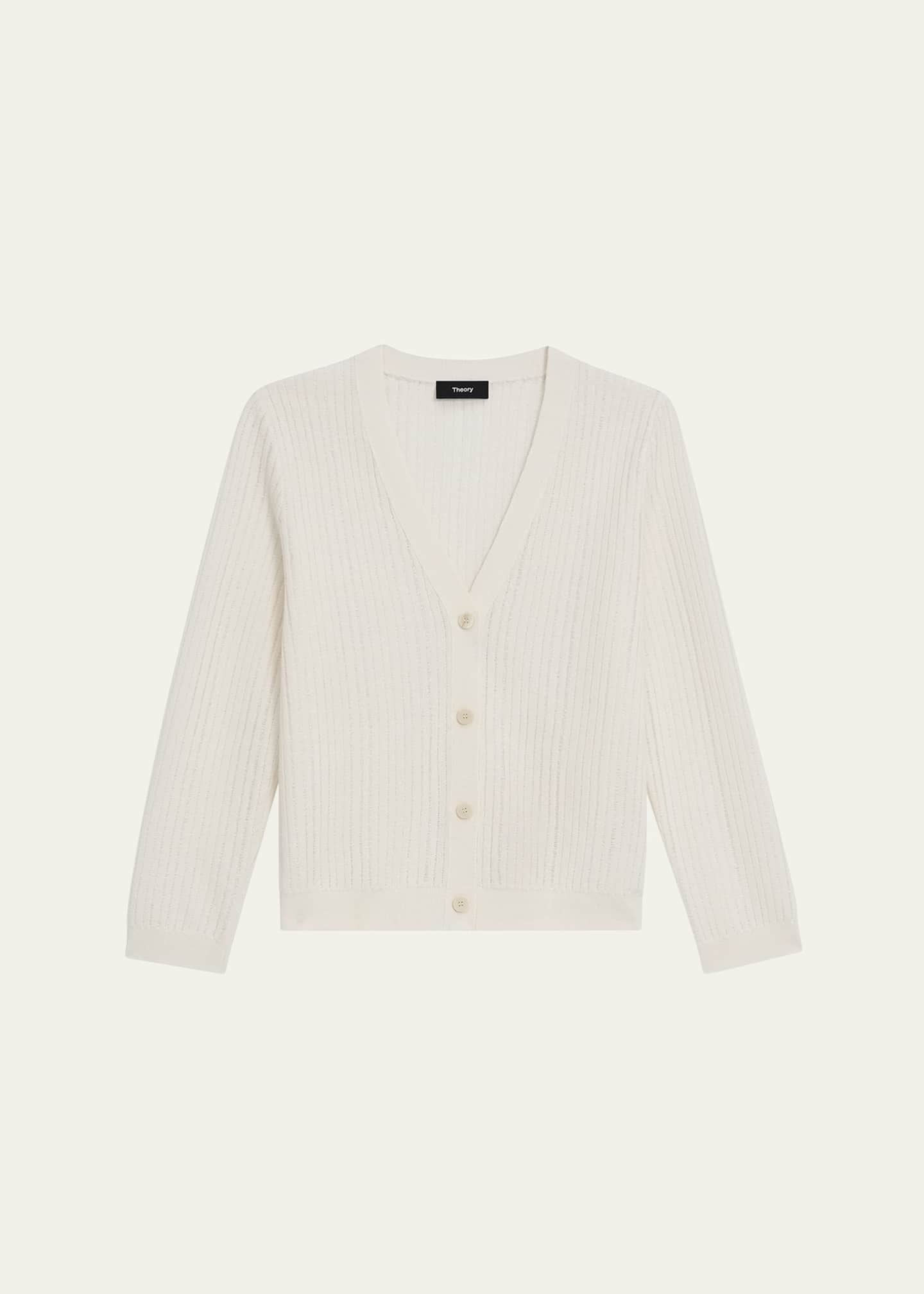 Theory white cardigan top