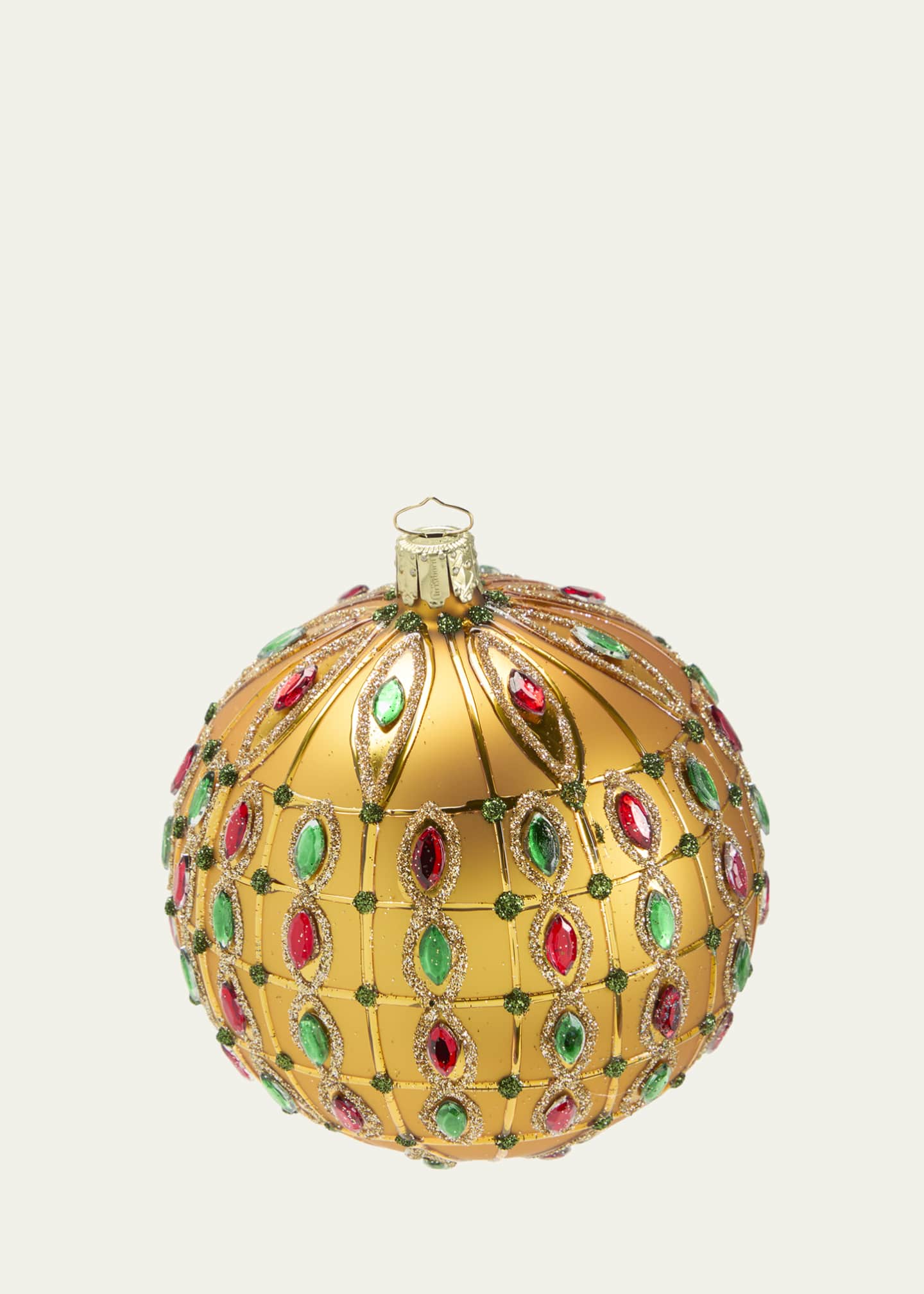 Christborn Wegner Embellished Glitter Glass Ball Ornament Bergdorf