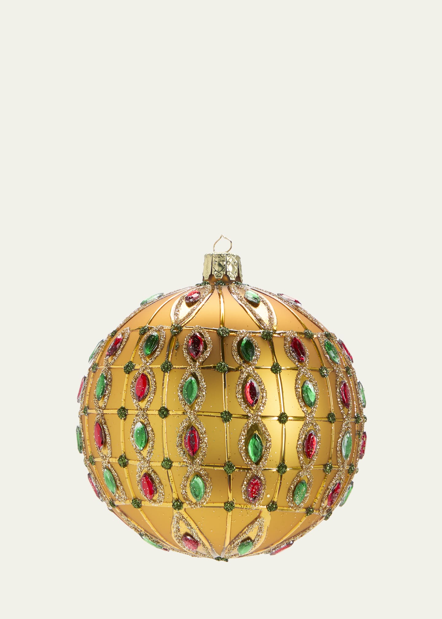 Christborn Wegner Embellished Glitter Glass Ball Ornament Bergdorf