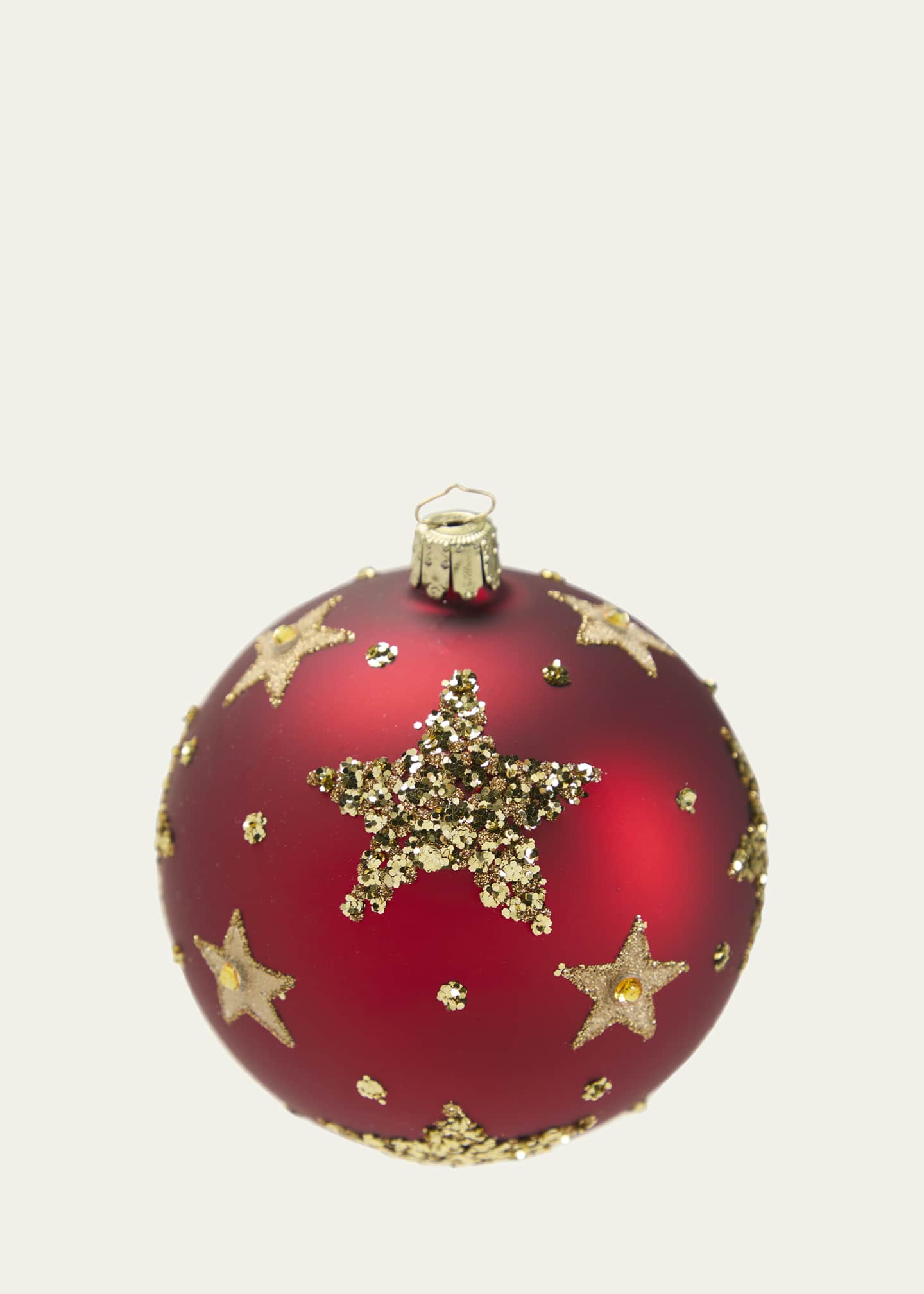 Christborn Wegner Matte Glitter Star Ball Christmas Ornament Bergdorf