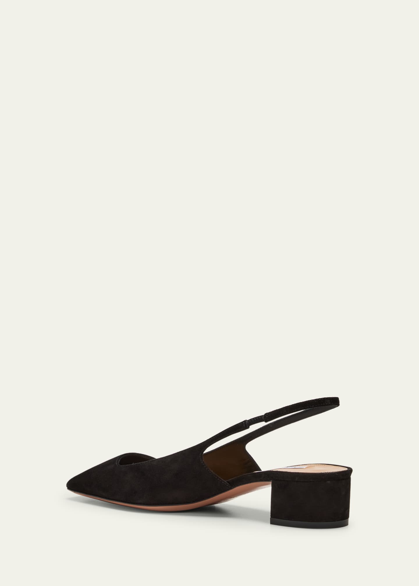 Aquazzura Ginza Suede Slingback Ballerina Pumps Image 4 of 5