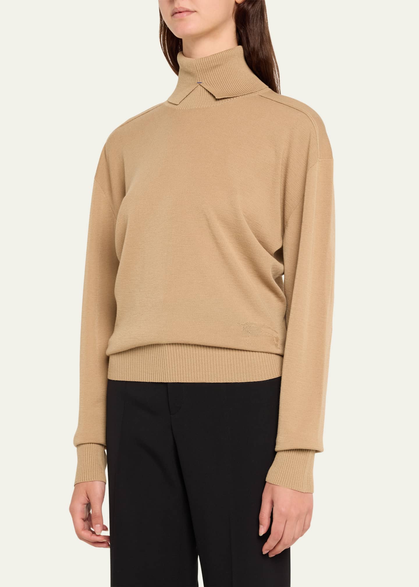 Wool Turtleneck Sweater - Thumbnail 4