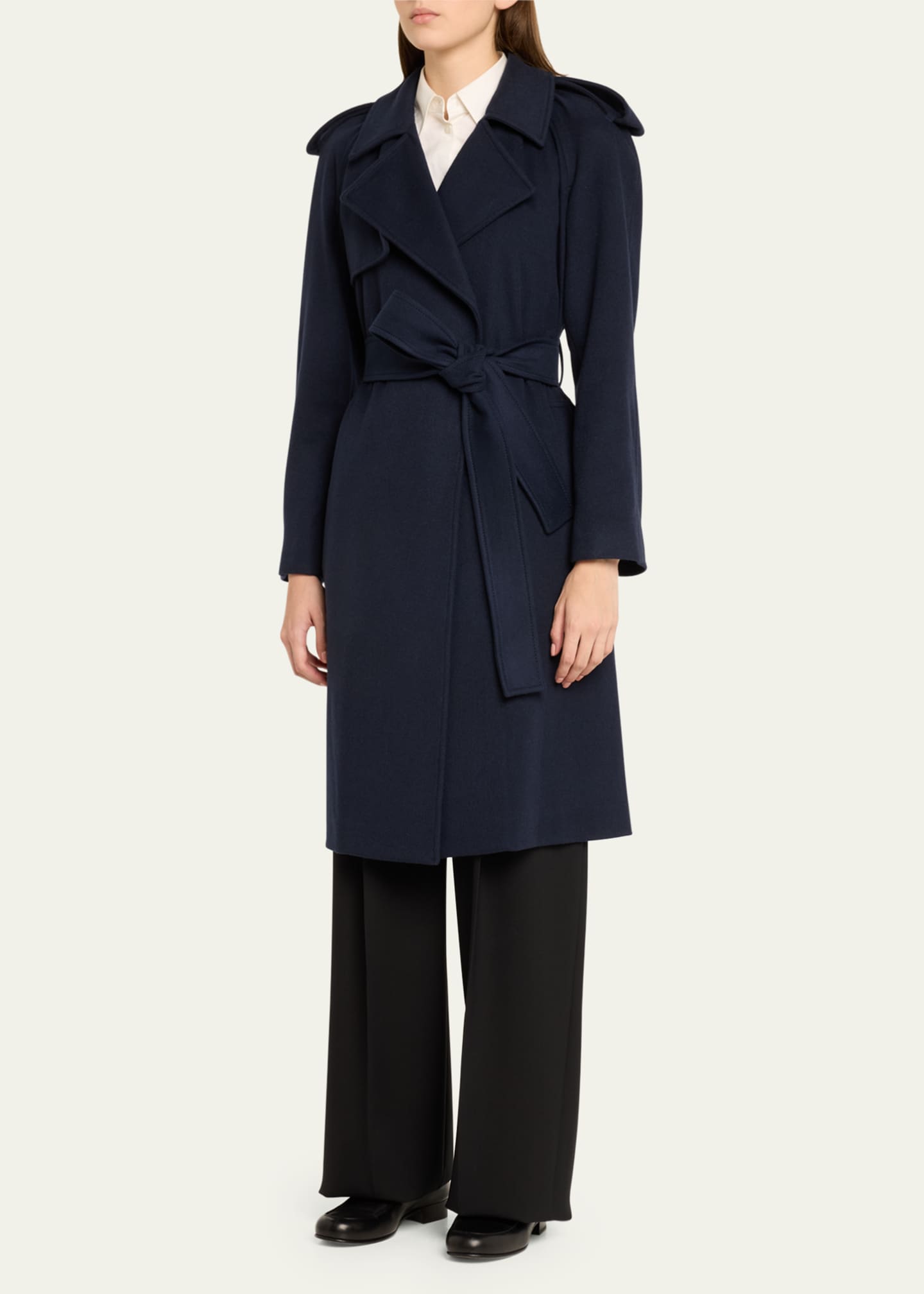 Burberry Belted Cashmere Trench Coat Image 4 of 5