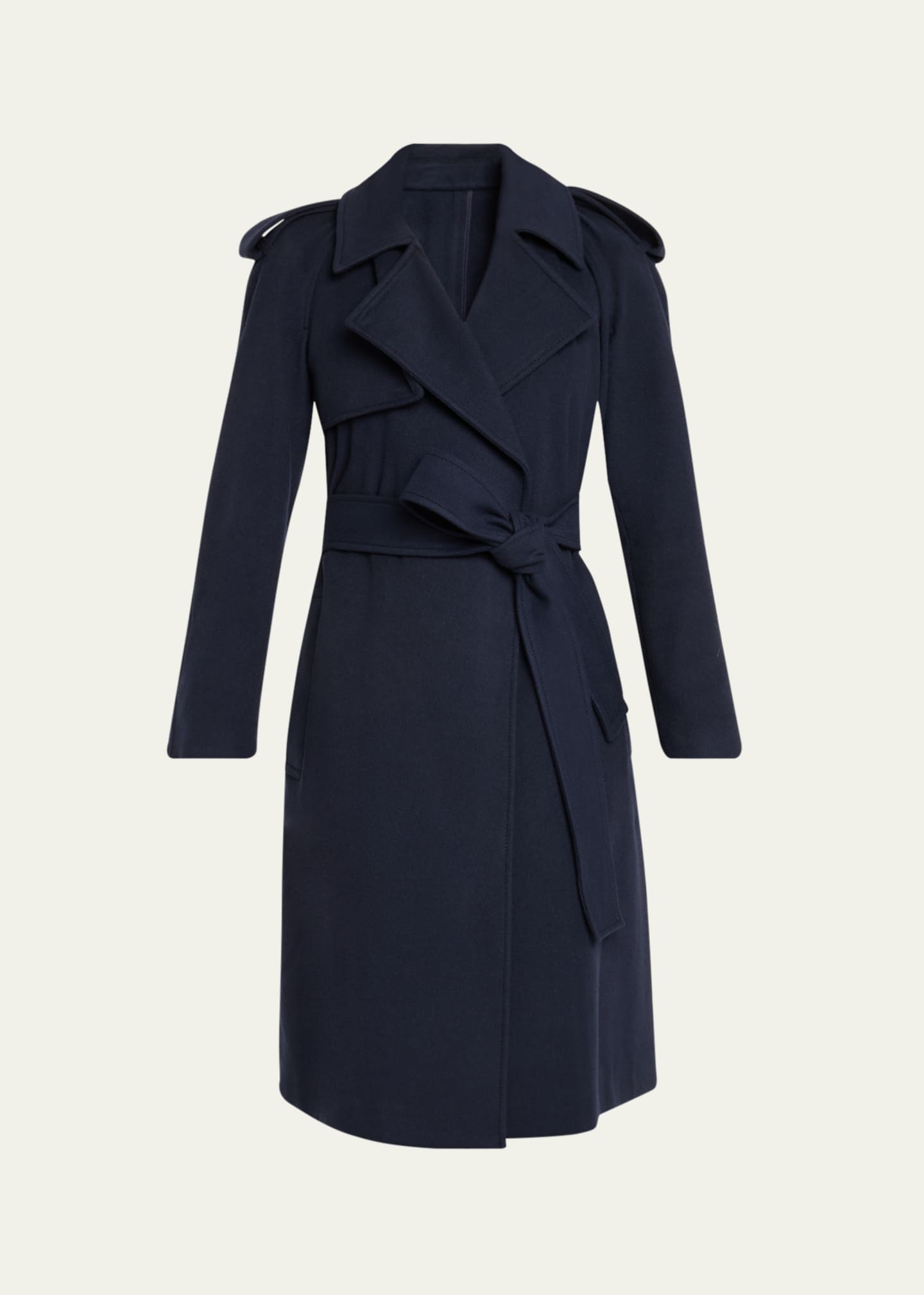 Burberry Belted Cashmere Trench Coat Image 1 of 5