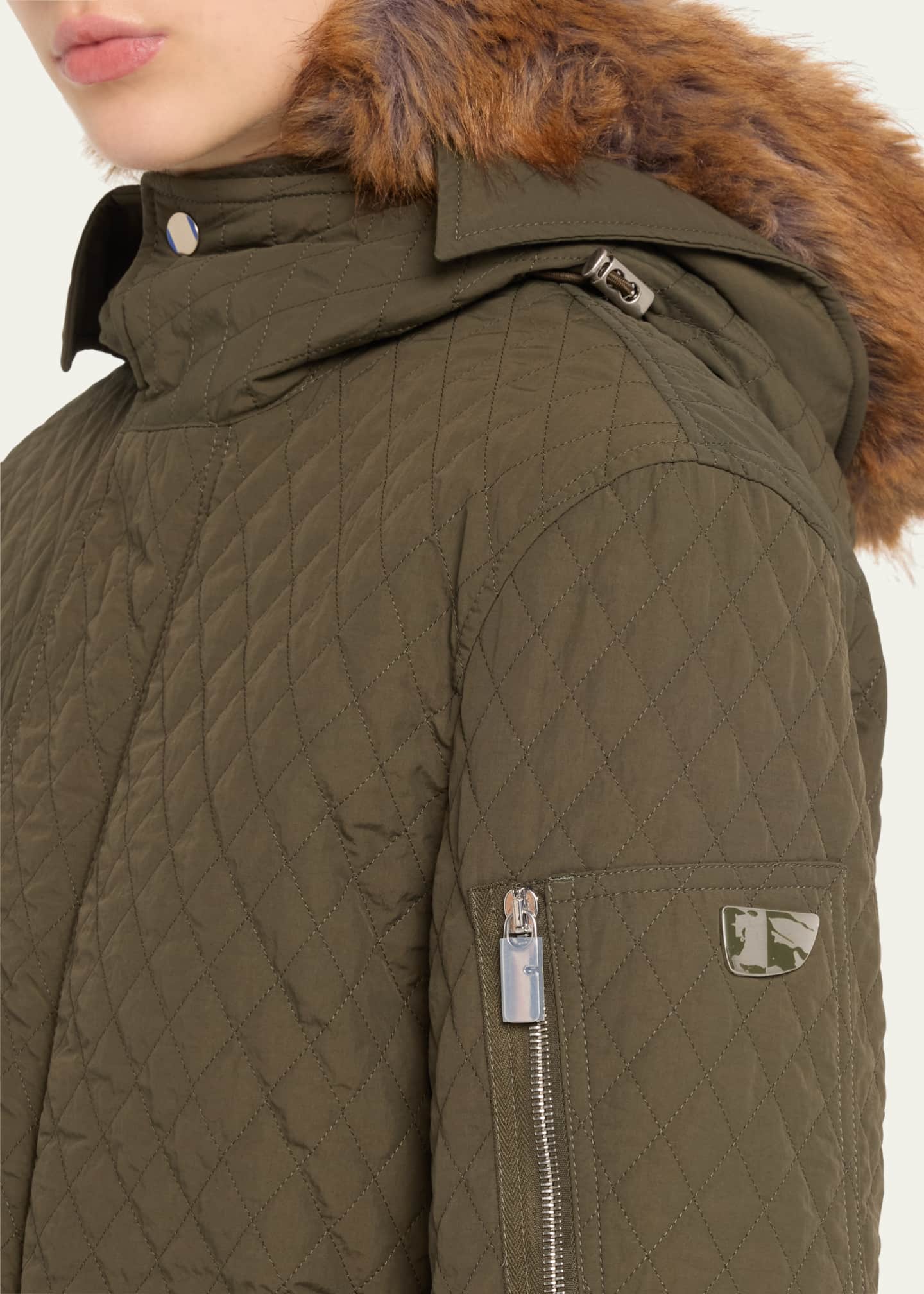 Burberry quilted jacket hood on sale