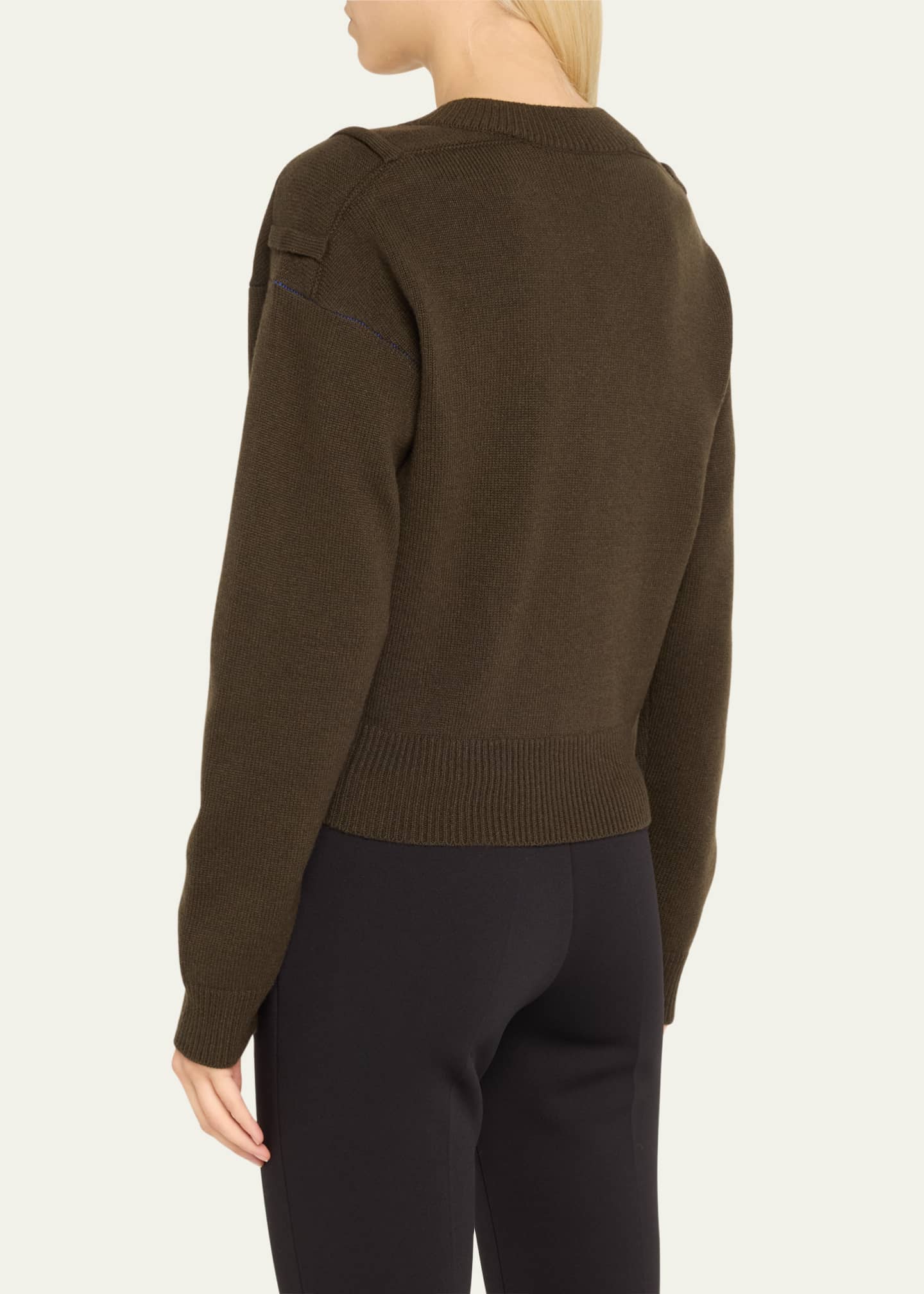 Burberry Logo Embroidered Cashmere Sweater