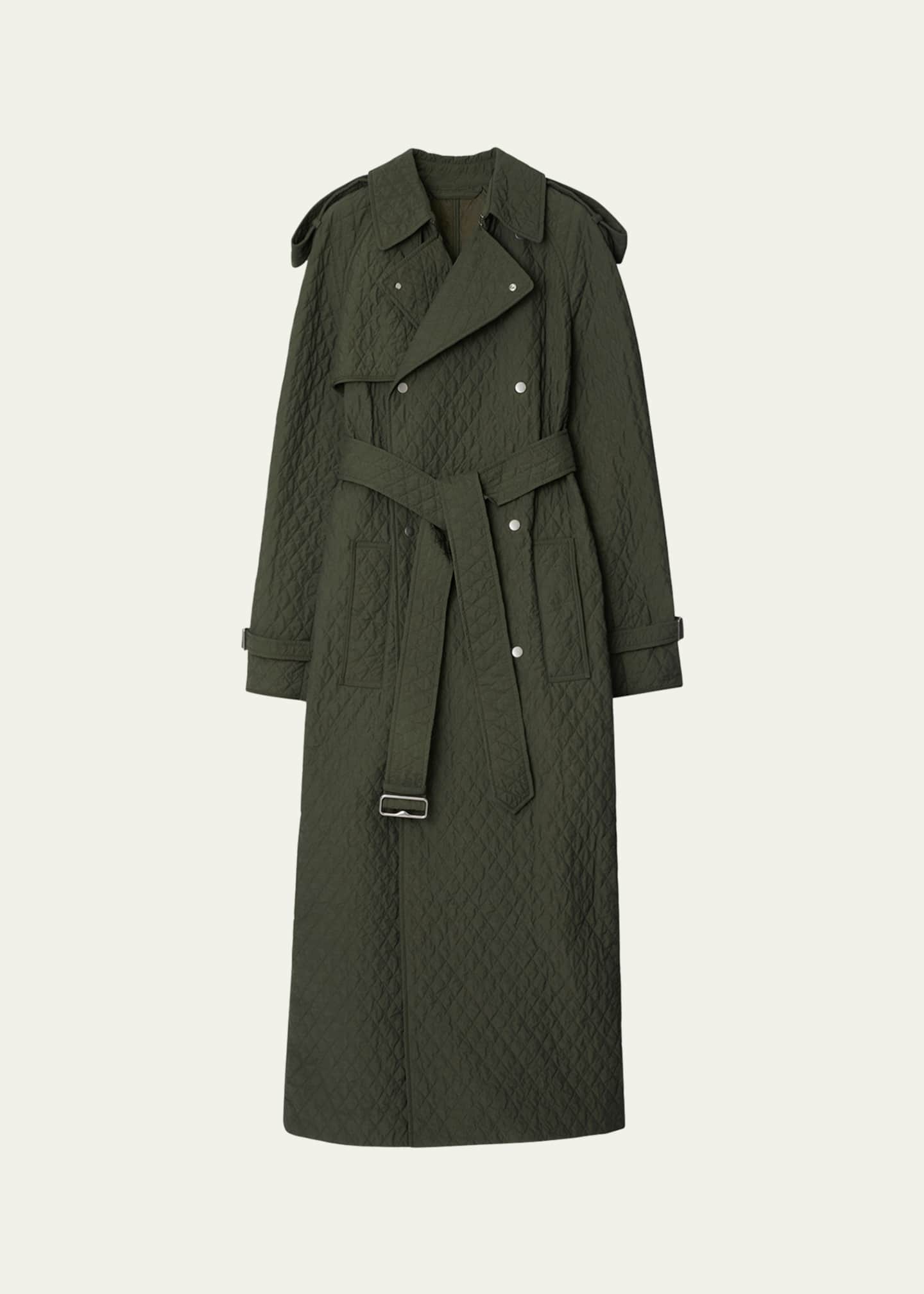 Burberry Quilted Double Breast Belted Trench Coat Bergdorf Goodman