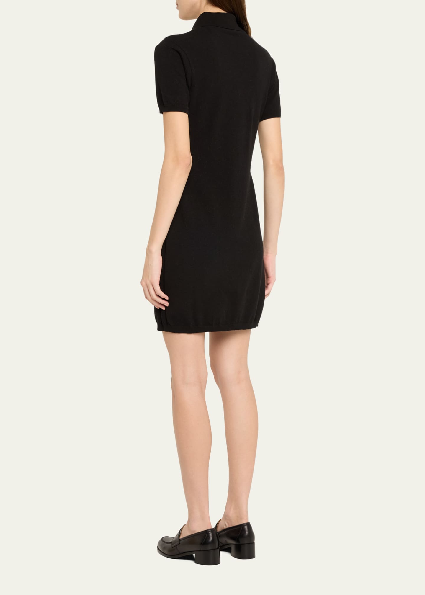 Burberry Lightweight Crepe Knit Polo Dress Image 3 of 5