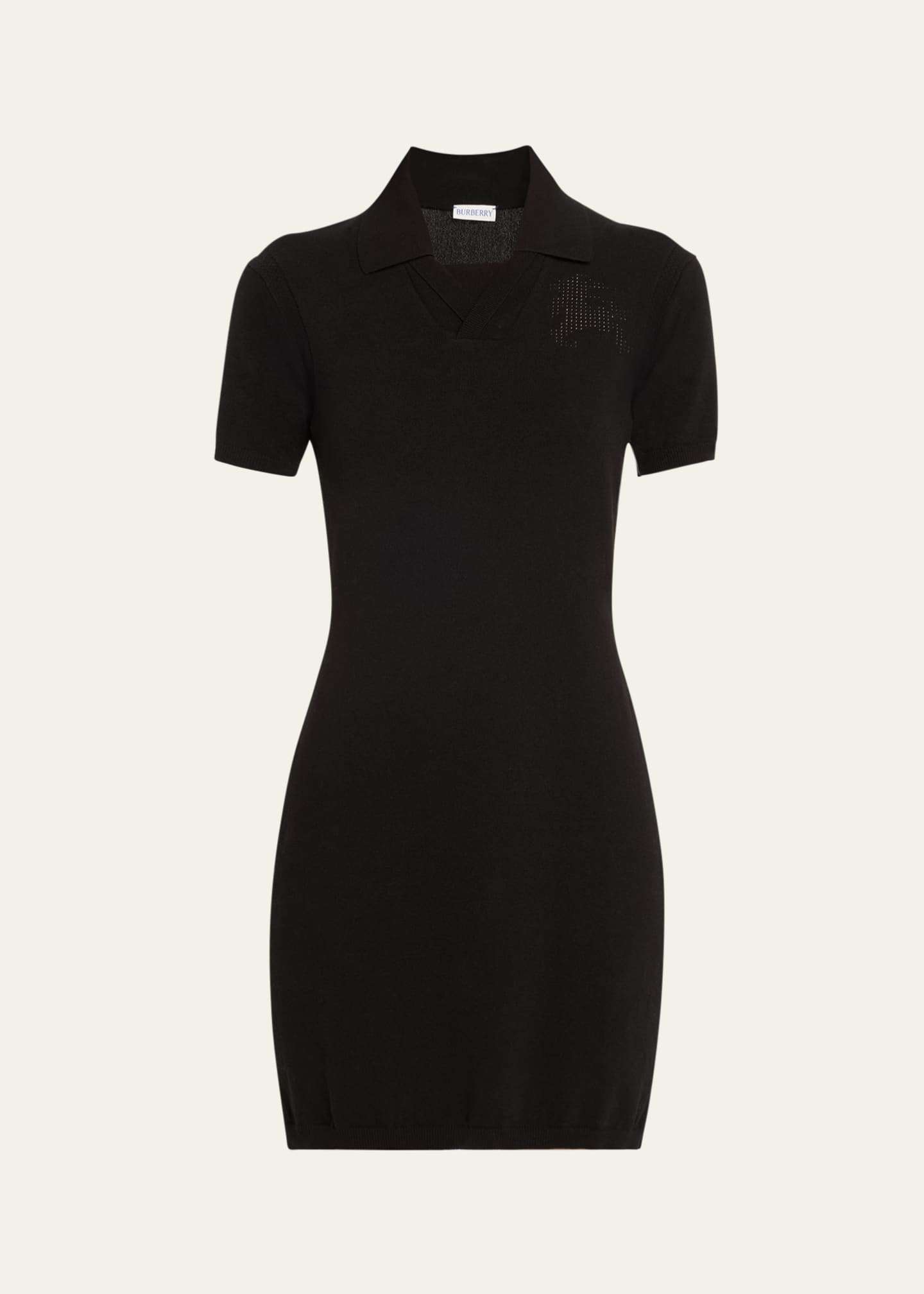 Burberry Lightweight Crepe Knit Polo Dress Image 1 of 5