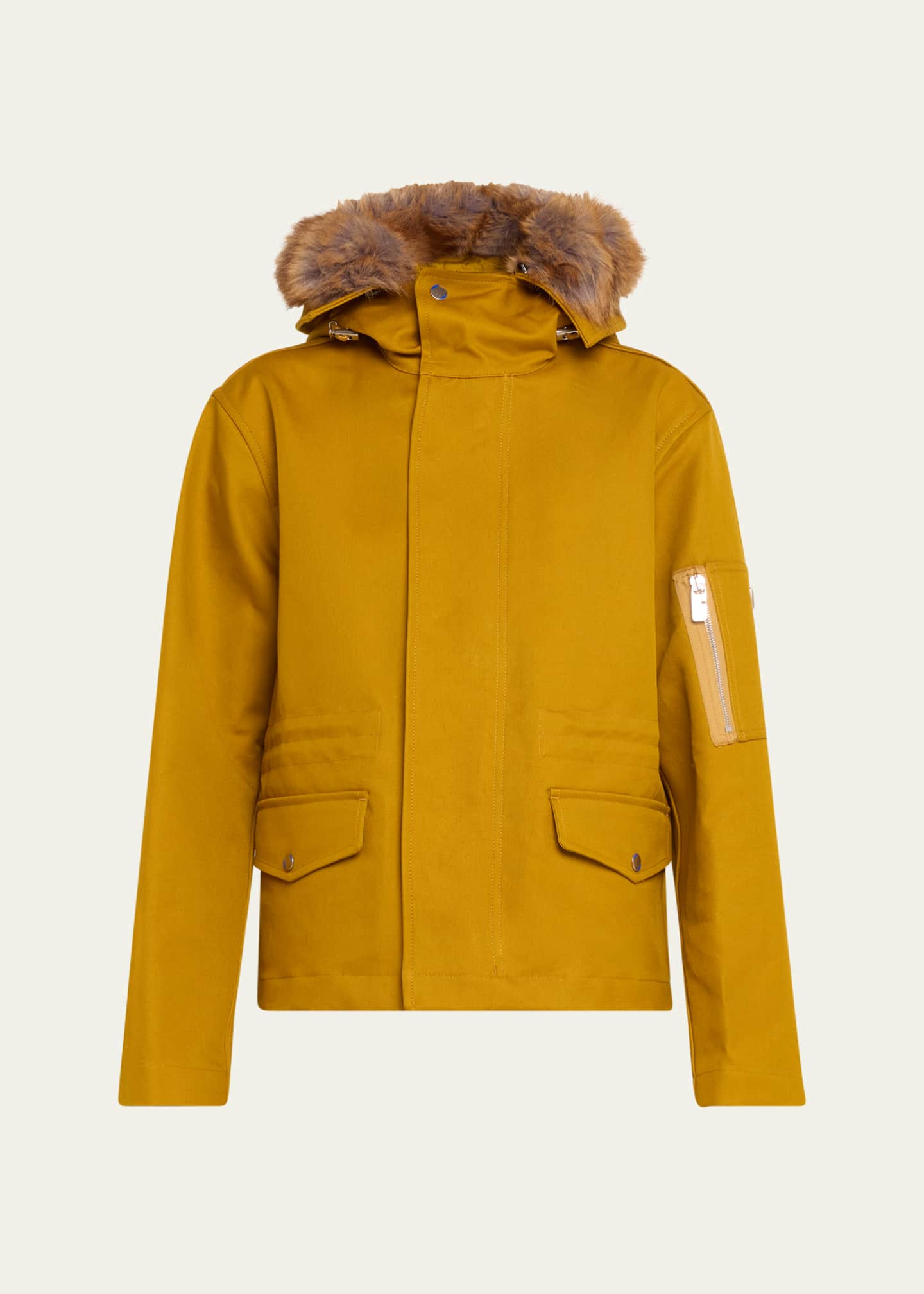 Burberry fur parka hot sale
