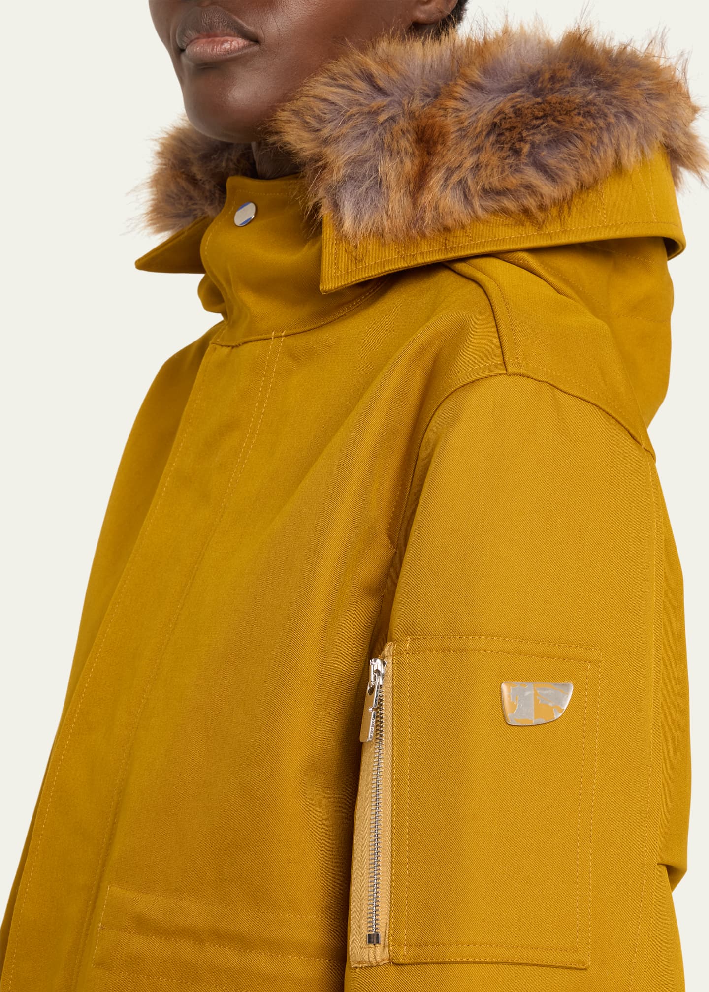 Burberry fur parka hot sale