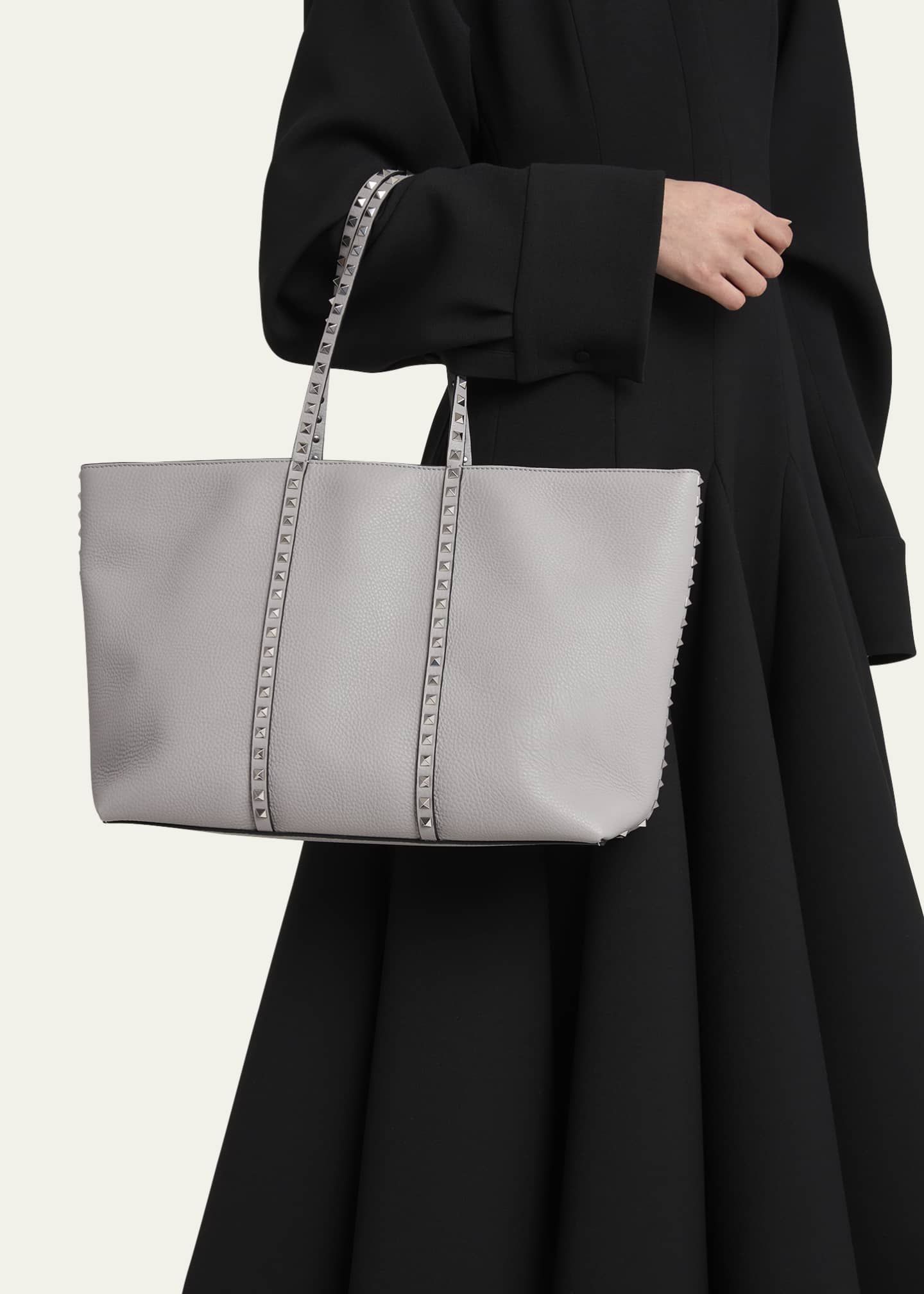 Valentino Garavani Rockstuds Leather Tote Bag Image 2 of 5