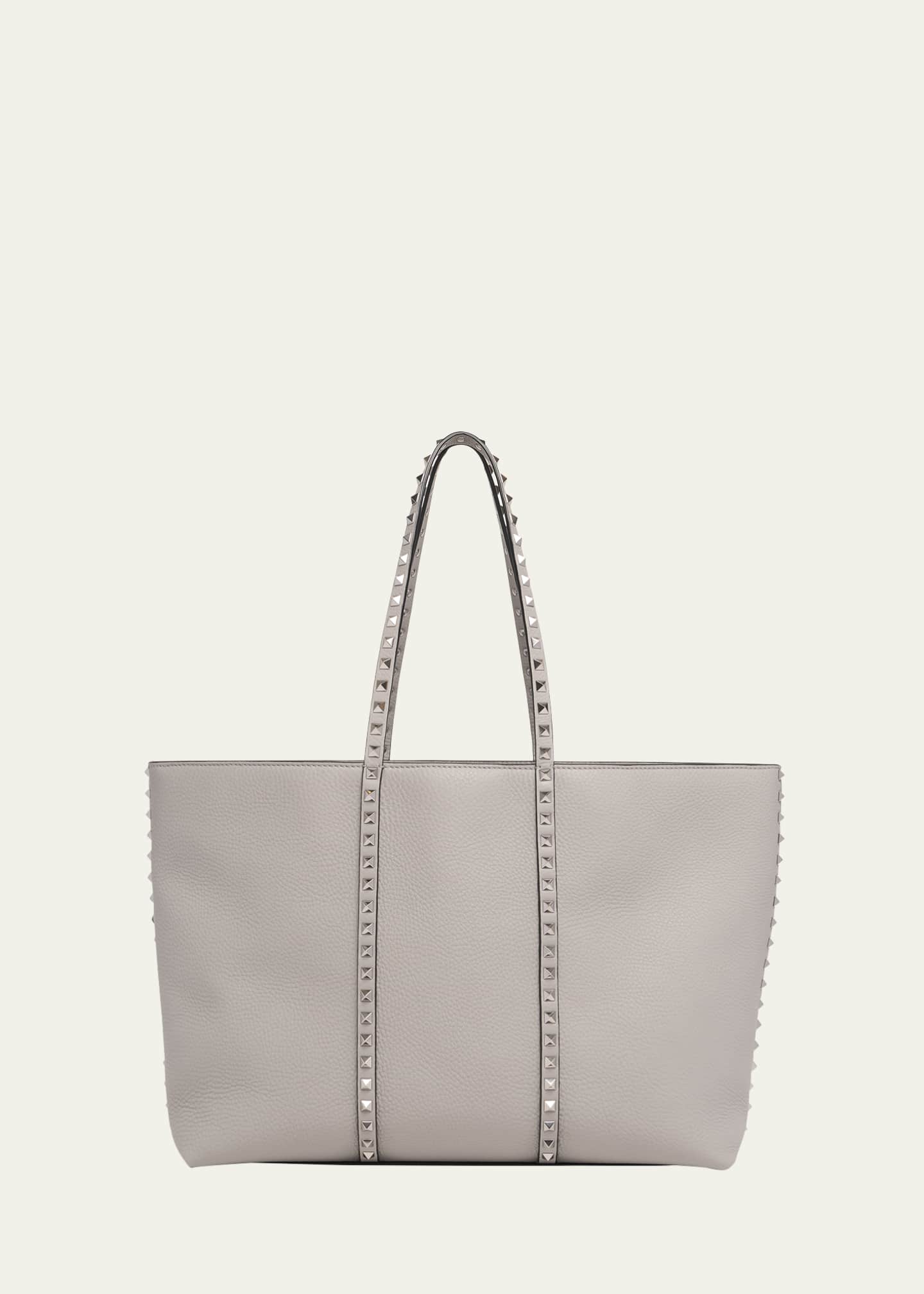 Valentino Garavani Rockstuds Leather Tote Bag Image 1 of 5