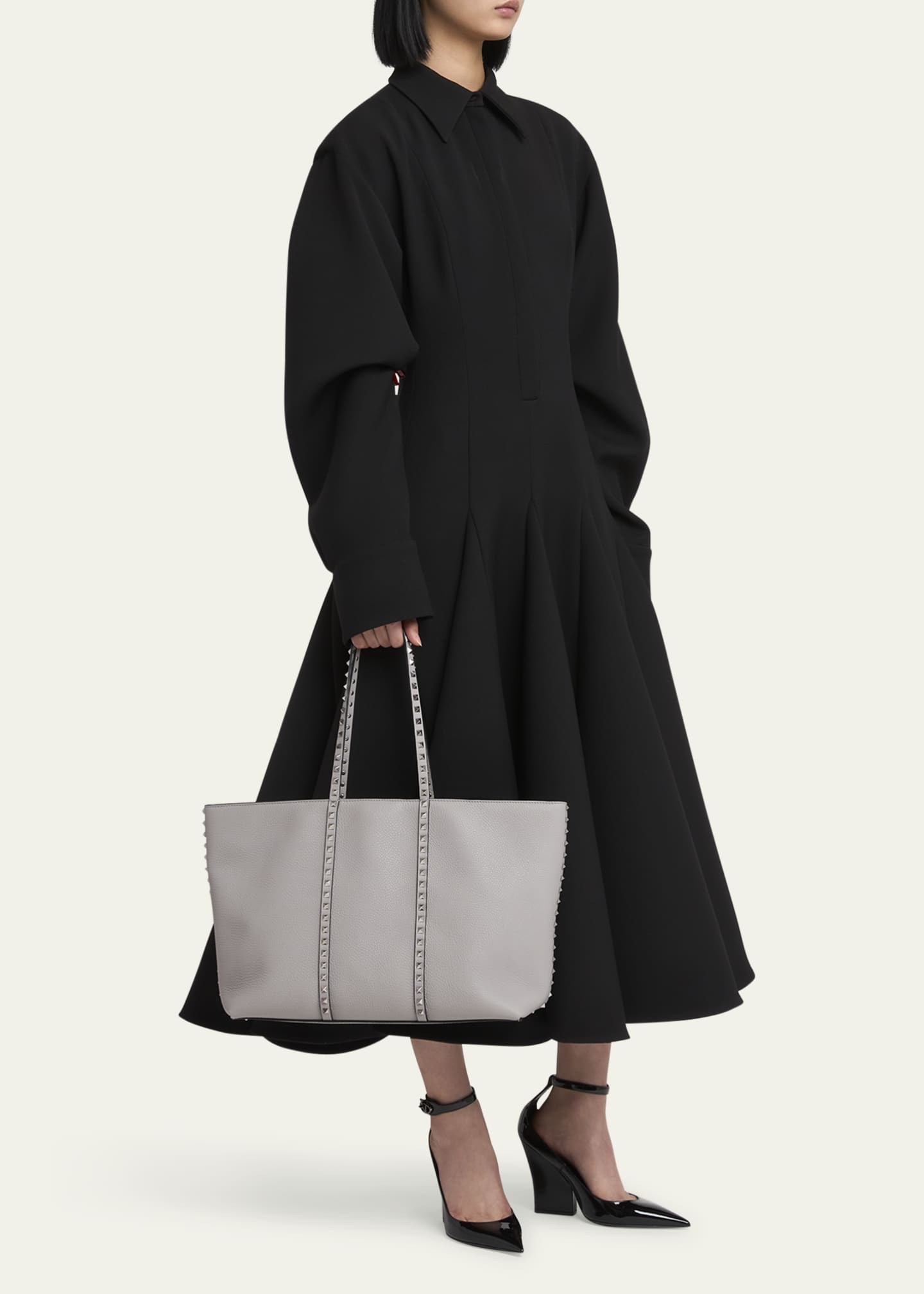 Valentino Garavani Rockstuds Leather Tote Bag Image 5 of 5