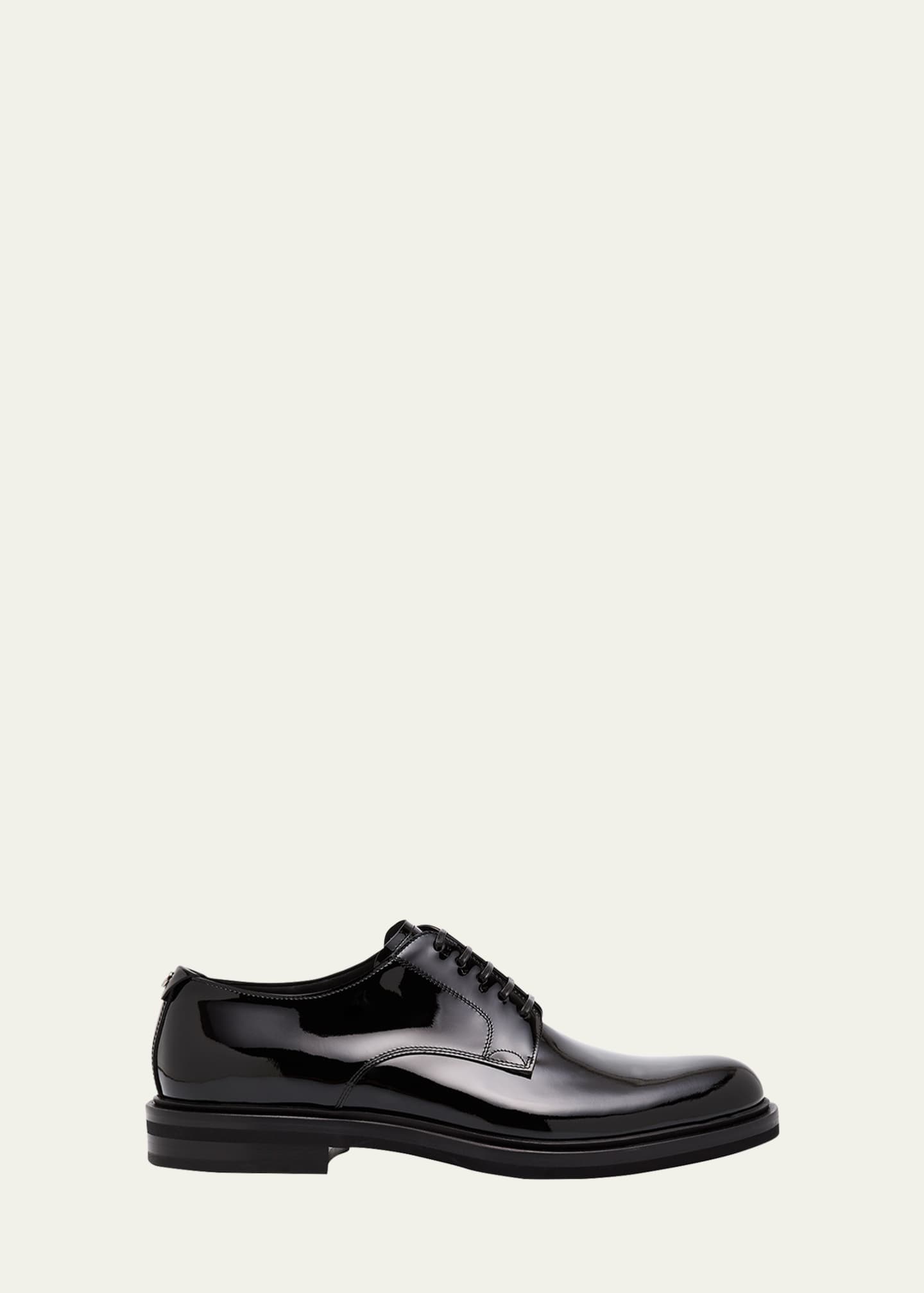 Dolce&Gabbana Men's Patent Leather Derby Shoes Image 1 of 2