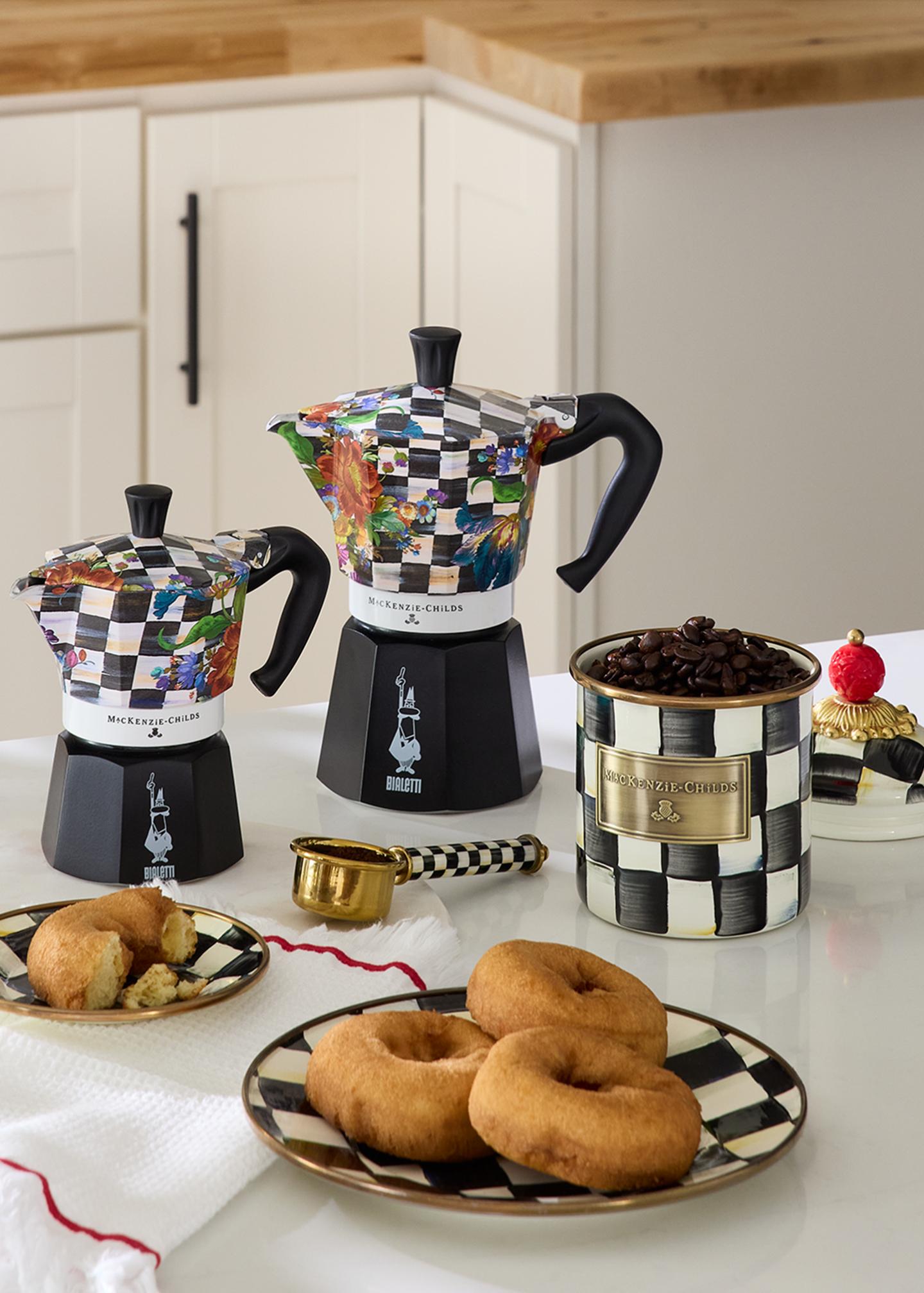 MacKenzie-Childs x Bialetti Moka Express Courtly Flower Market