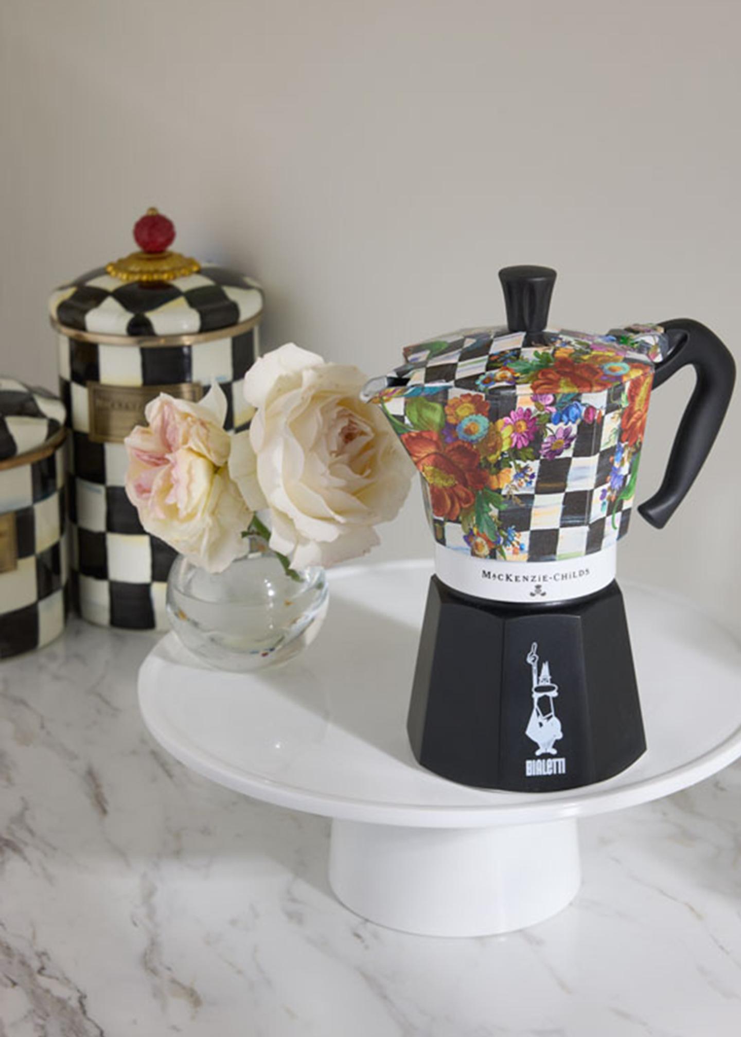 MacKenzie-Childs x Bialetti Moka Express Courtly Flower Market