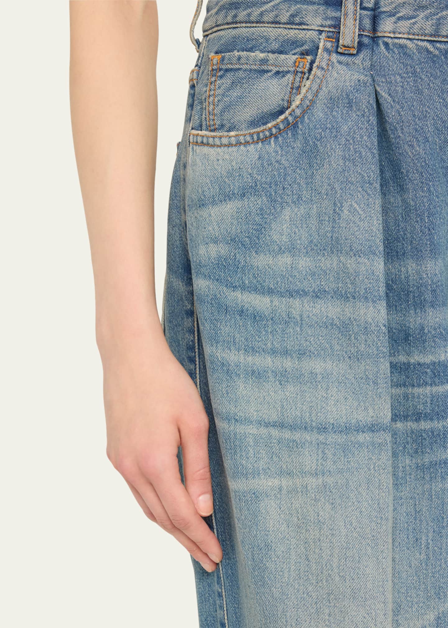 HAIKURE Candy Pleated Wide-Leg Jeans Image 5 of 5