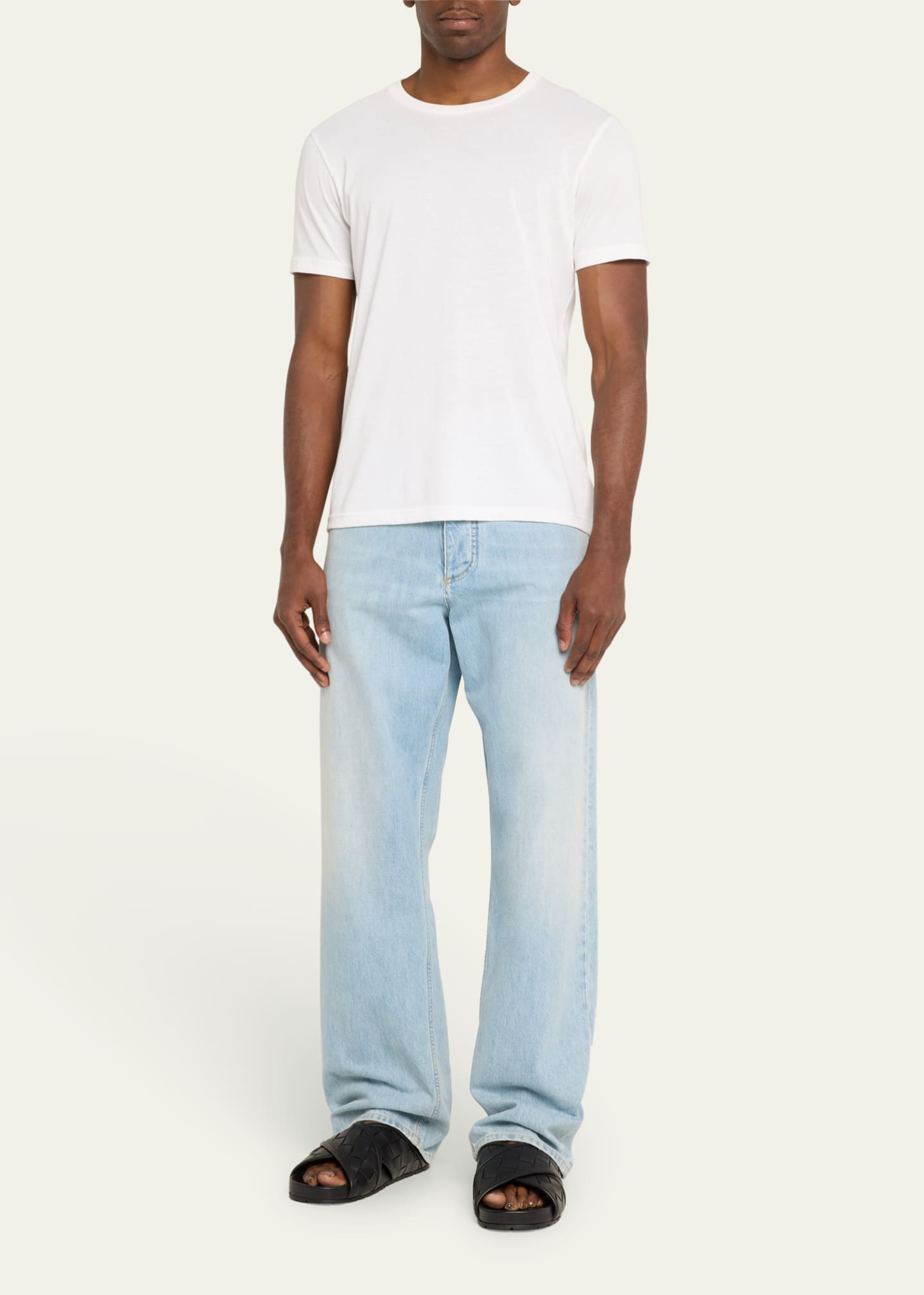 Bottega Veneta Men's Tarik Intrecciato Leather Crisscross