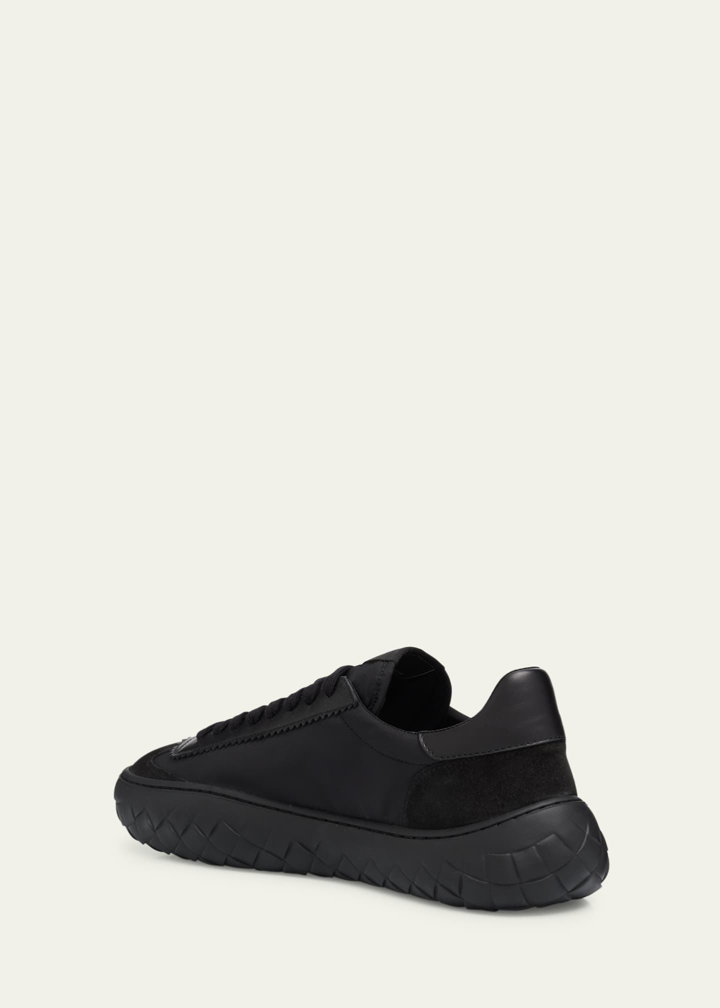 Bottega Veneta Men's Explora Nylon and Suede Low-Top Sneakers Image 4 of 6