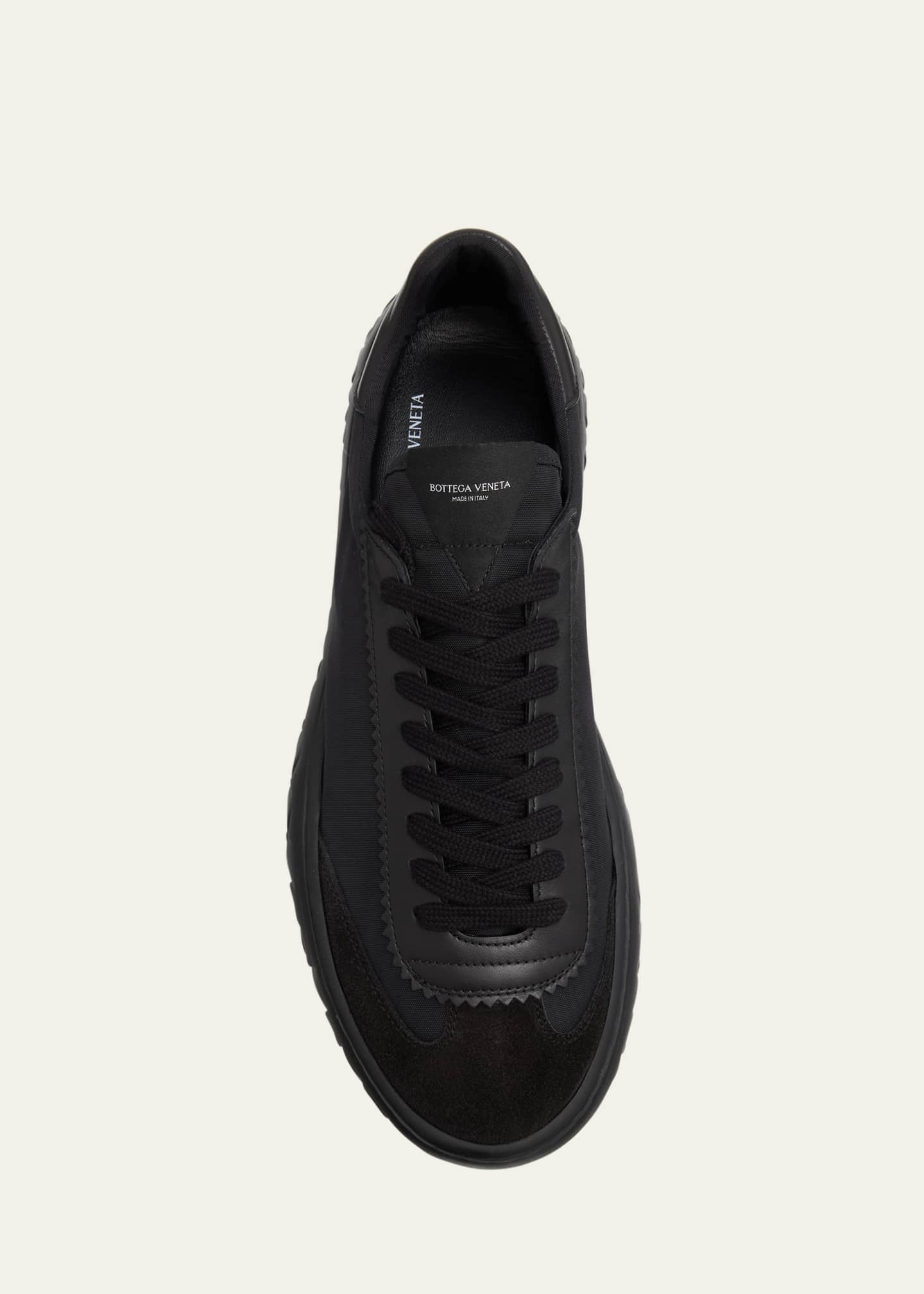 Bottega Veneta Men's Explora Nylon and Suede Low-Top Sneakers Image 6 of 6