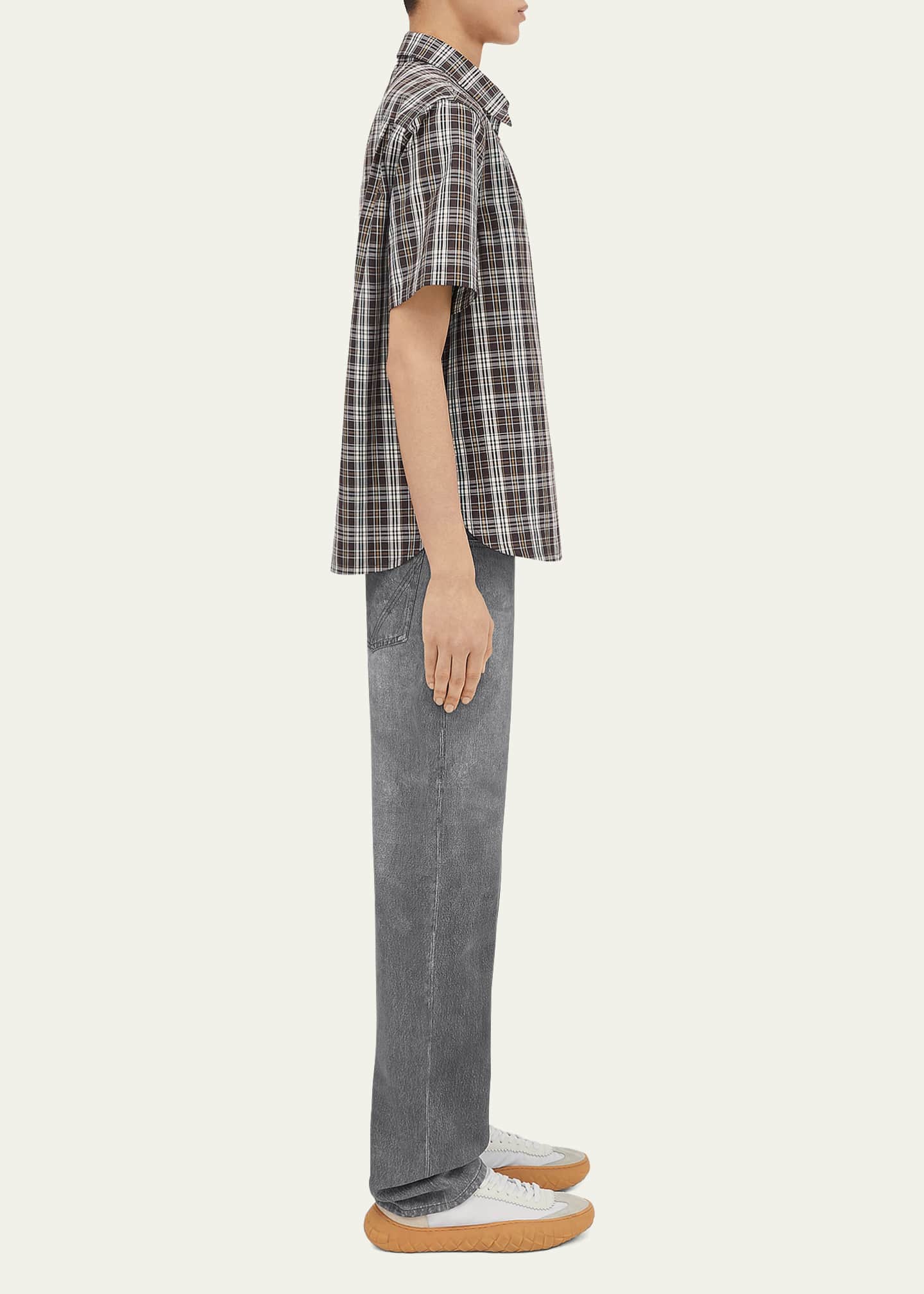 Bottega Veneta Men's Explora Nylon and Suede Low-Top Sneakers Image 2 of 6
