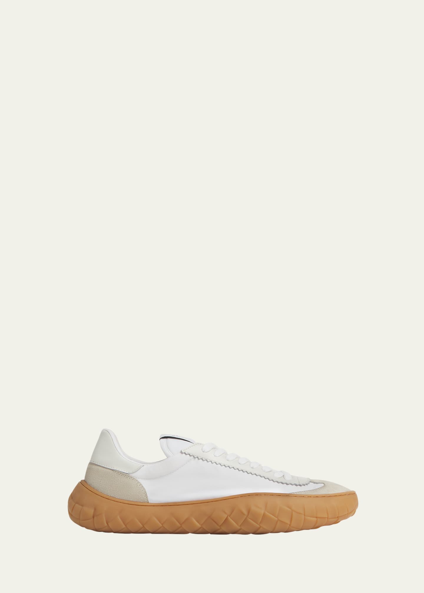 Bottega Veneta Men's Explora Nylon and Suede Low-Top Sneakers Image 1 of 6