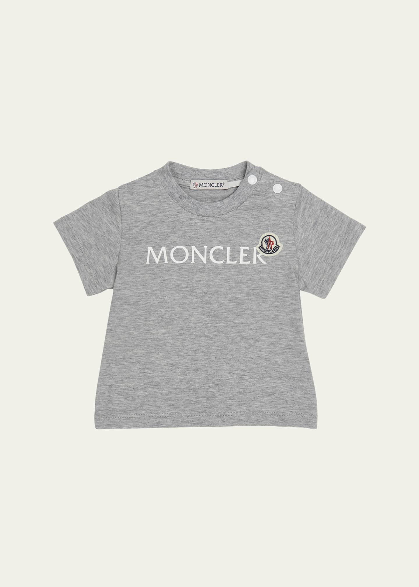 Moncler Boy's Classic Logo-Print T-Shirt, Size 3M-3 Image 1 of 3