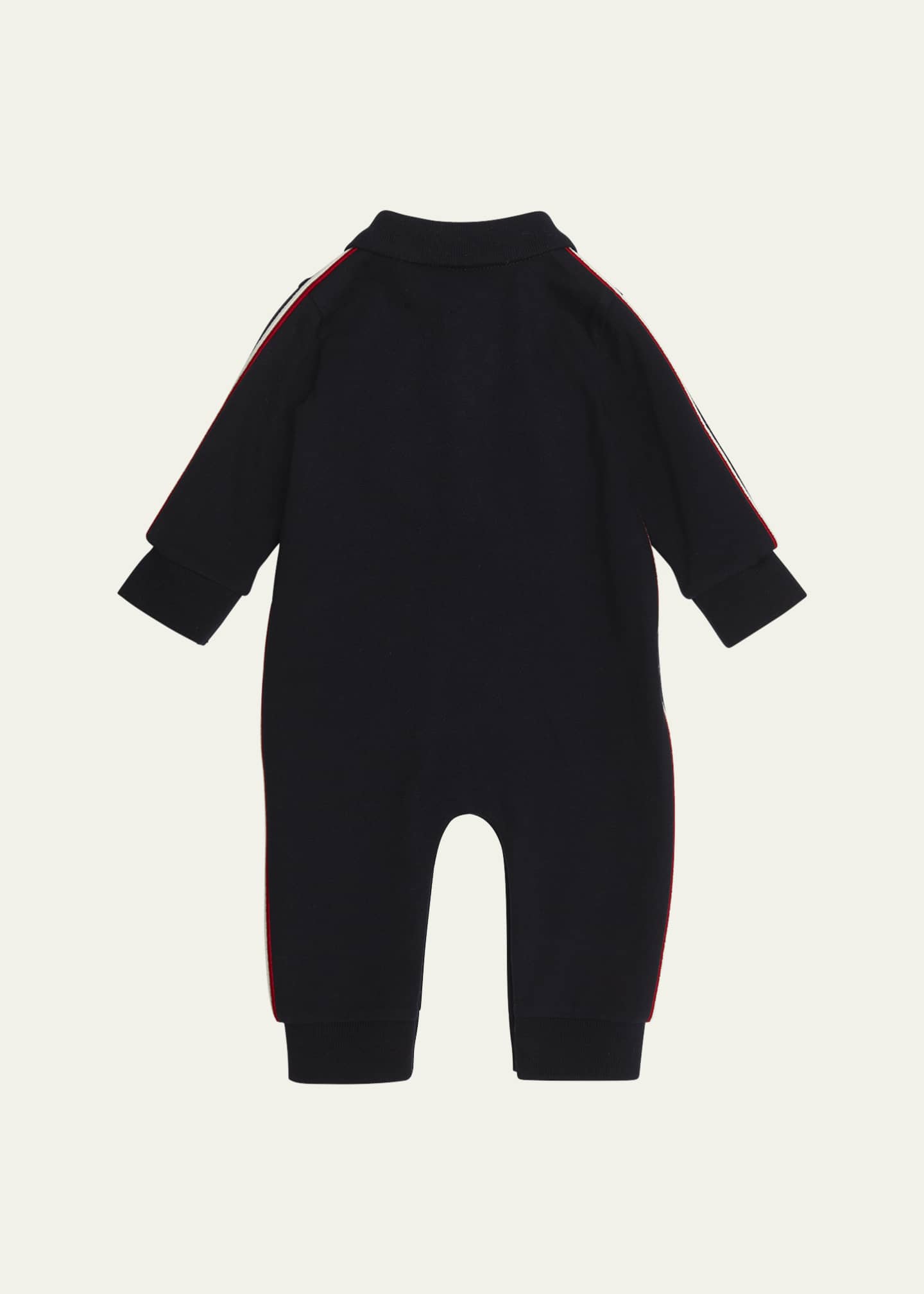 Moncler Boy's Logo-Print Polo Romper, Size Newborn-24M Image 2 of 3