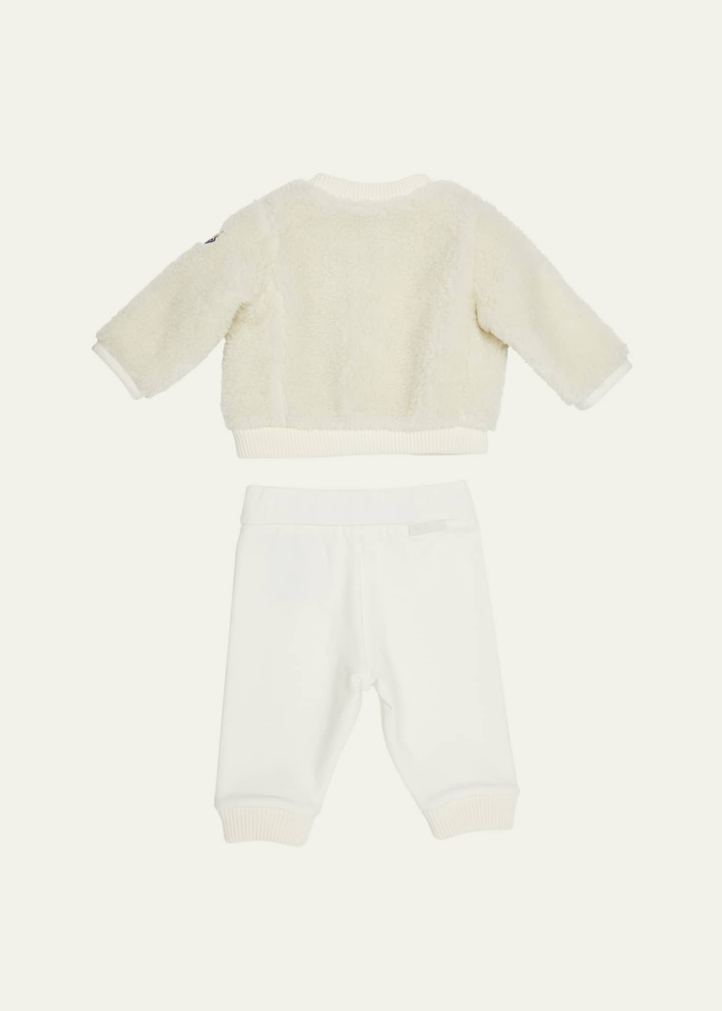 Moncler Girl's Plush Jacket & Sweatpants Set, Size 6M-3 Image 2 of 3