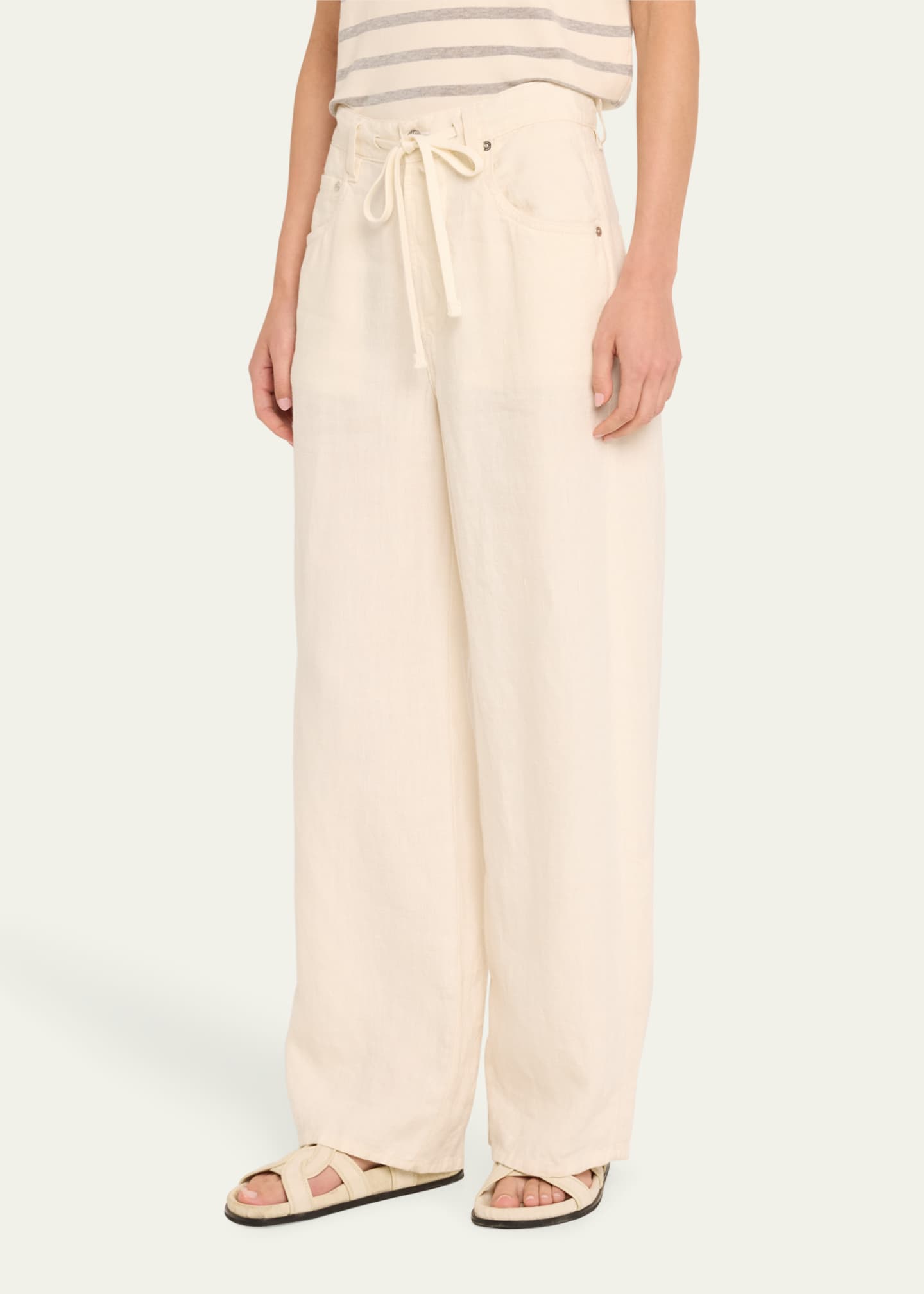 Citizens of Humanity Brynn Drawstring Linen Trousers Image 4 of 5