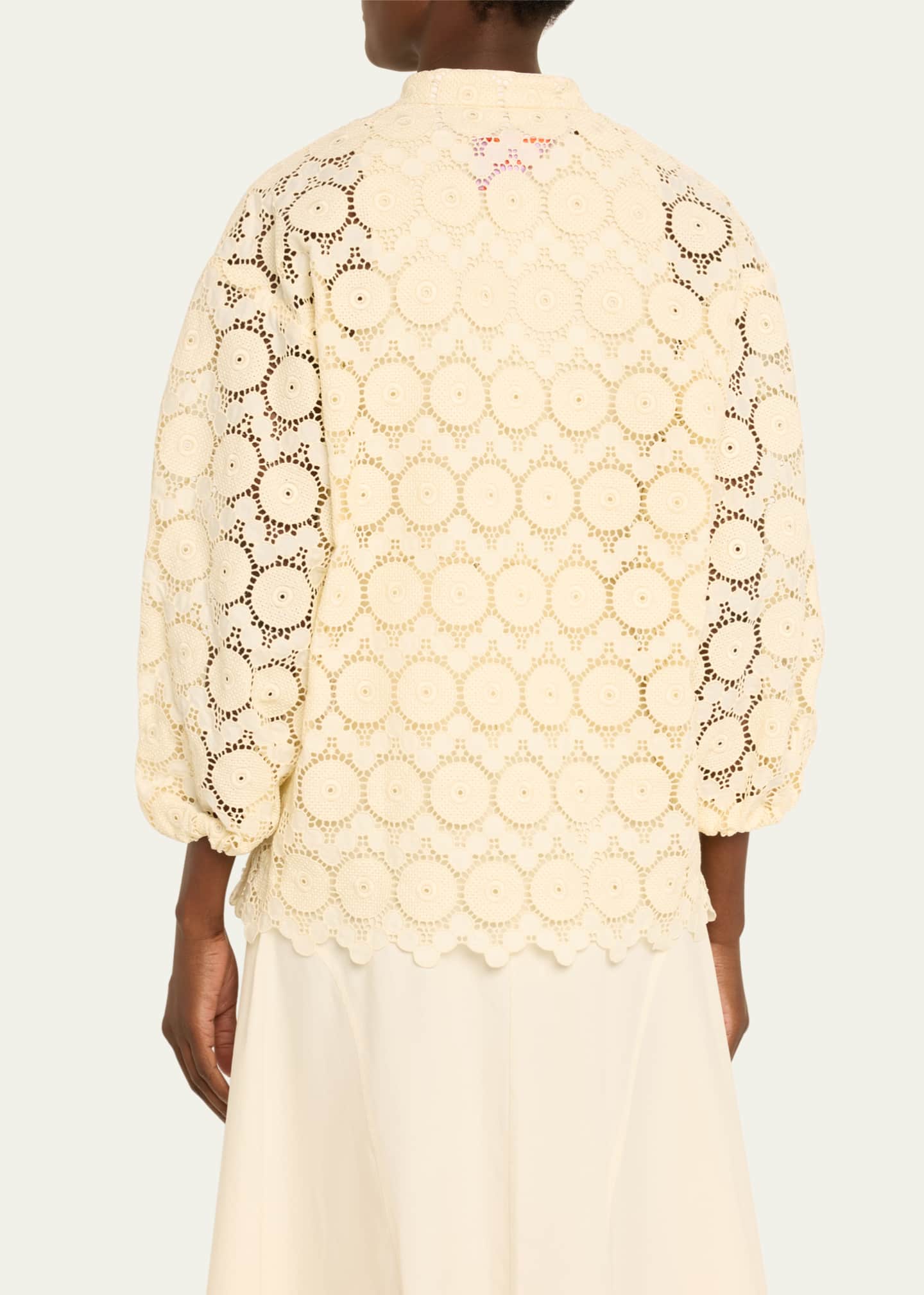 La DoubleJ Jackie Evil Eye Macrame Shirt Image 3 of 5