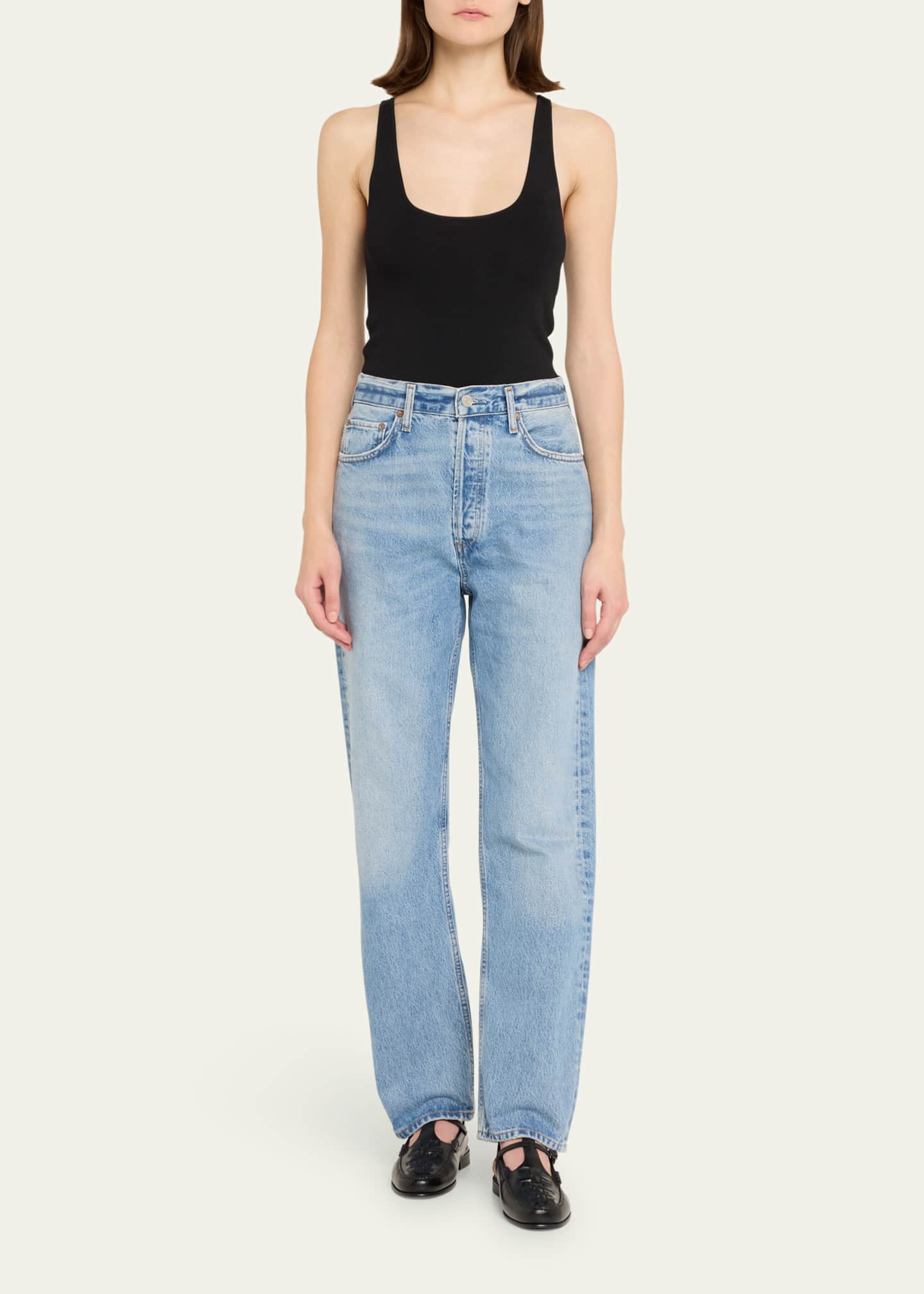 90s Pinch Waist High-Rise Straight Jeans