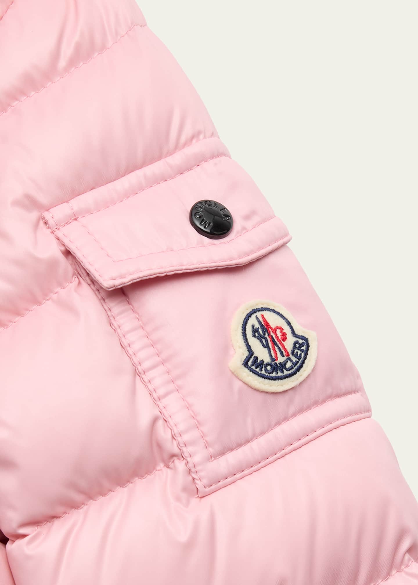 Moncler Girl's Bady Quilted Puffer Down Jacket, Size 4-6 Image 3 of 3
