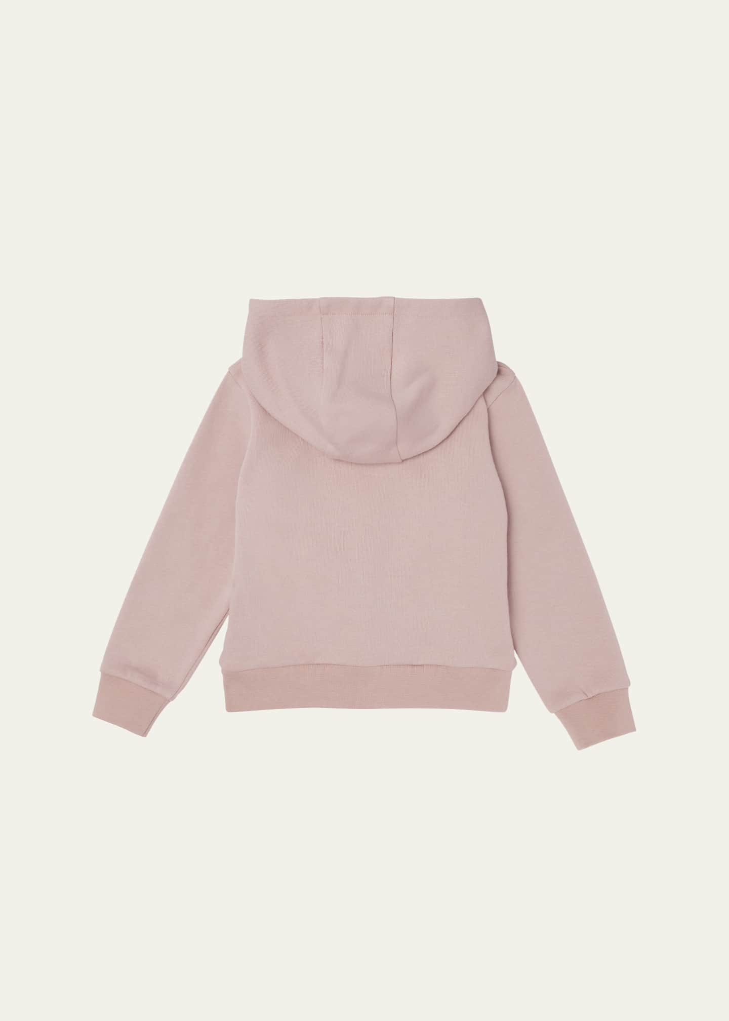 Moncler Girl's Embroidered Logo-Print Hoodie, Size 4-6 Image 2 of 3