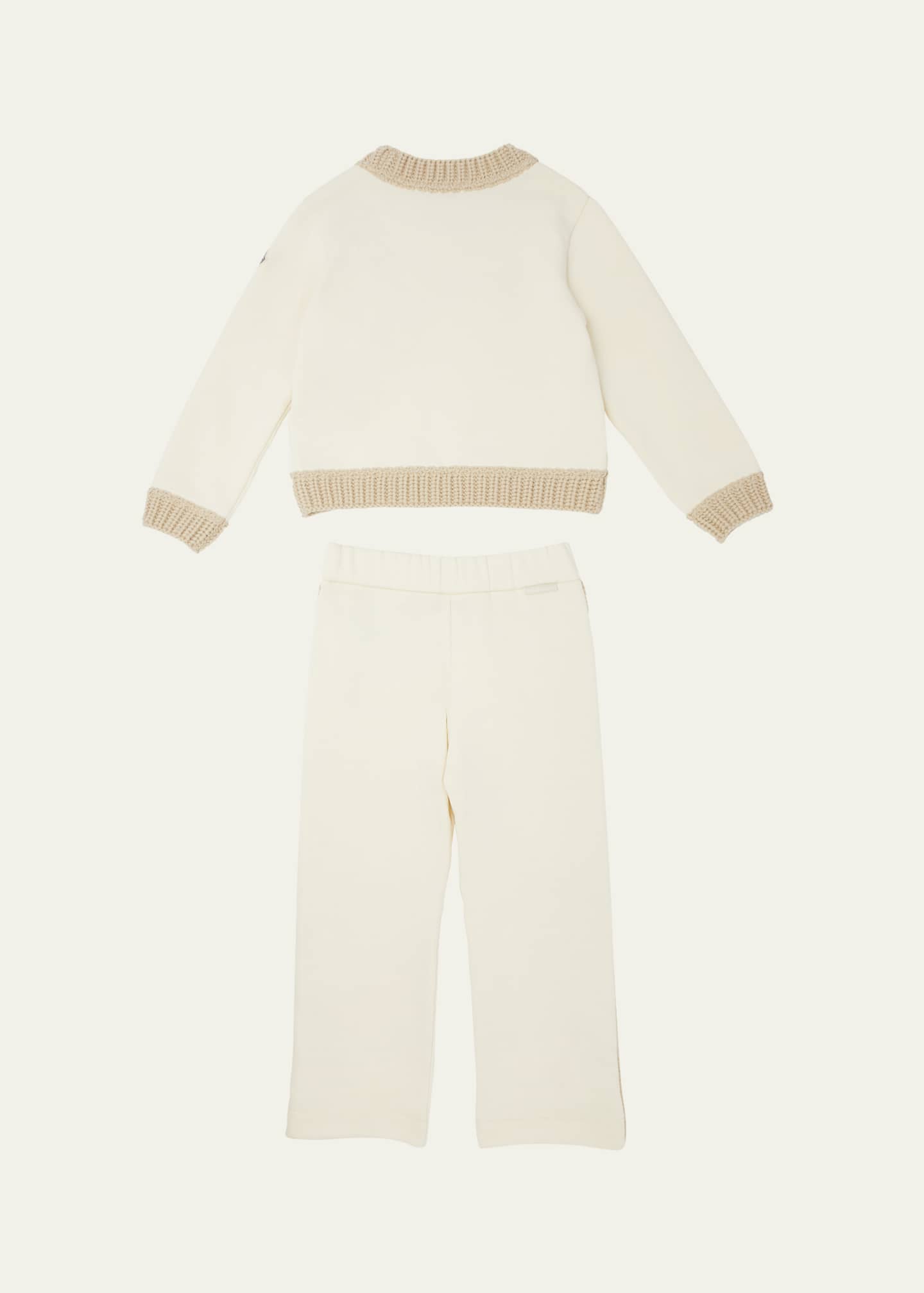 Moncler Girl's Embroidered Logo-Print Knit Trim Set, Size 8-14 Image 2 of 3