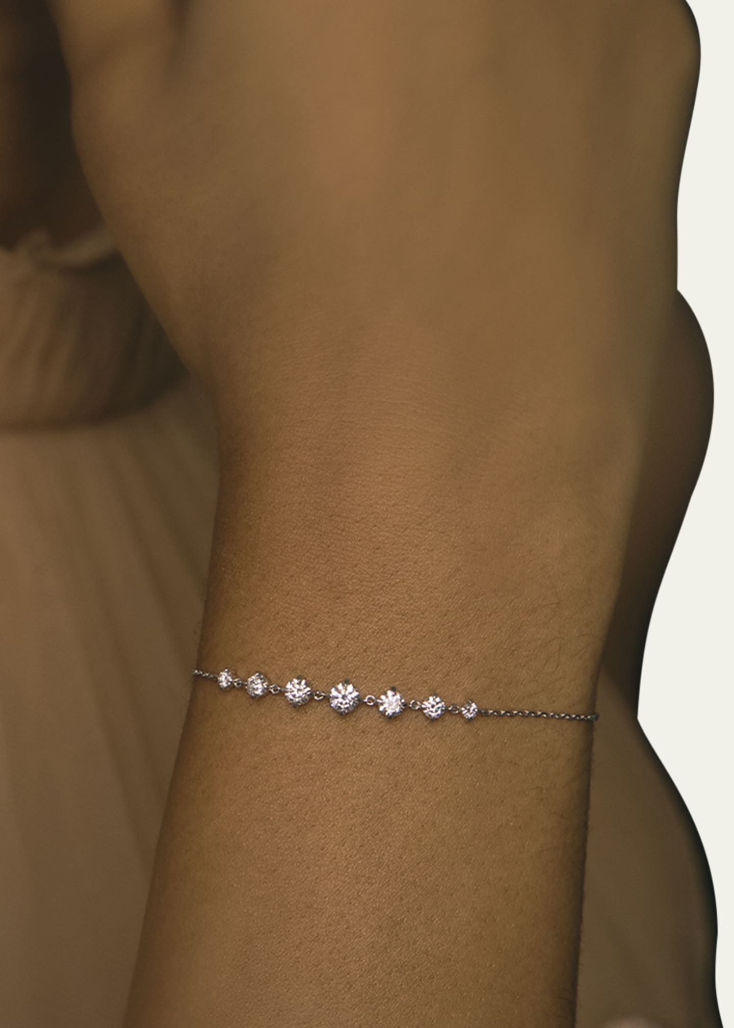 VRAI Linked 14K White Gold Lab Grown Diamond Tennis Bracelet, 0.85tcw Image 2 of 3
