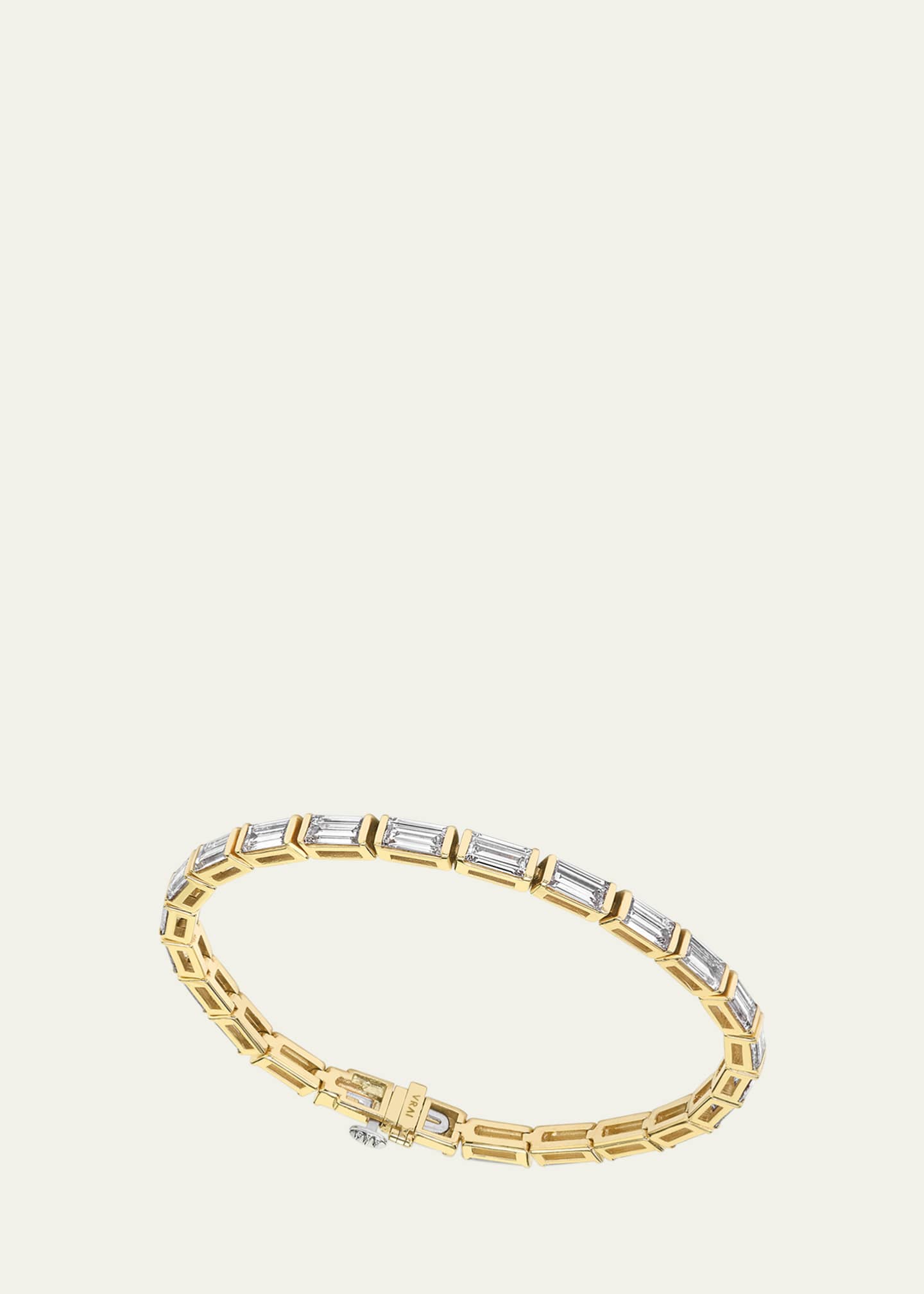 VRAI 14K Gold Baguette Lab Grown Diamond Tennis Bracelet, 6.00tcw Image 3 of 5