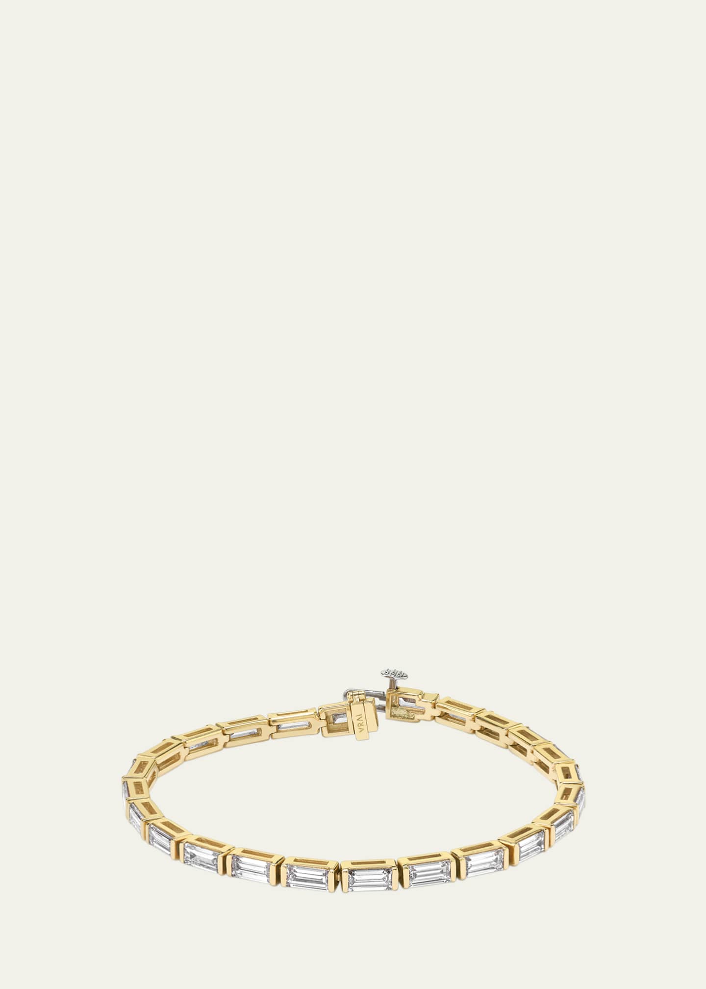VRAI 14K Gold Baguette Lab Grown Diamond Tennis Bracelet, 6.00tcw Image 4 of 5
