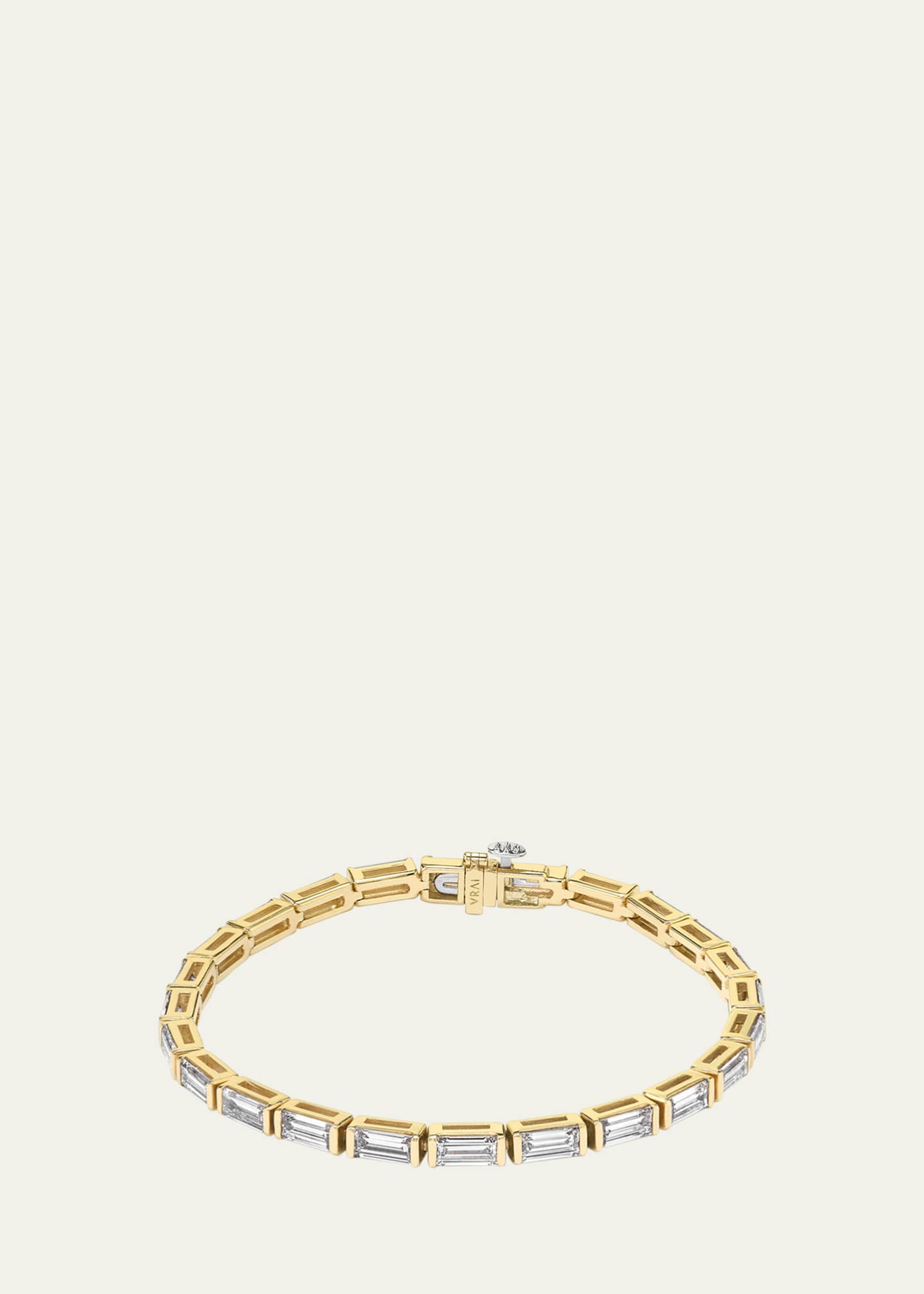 VRAI 14K Gold Baguette Lab Grown Diamond Tennis Bracelet, 6.00tcw Image 1 of 5