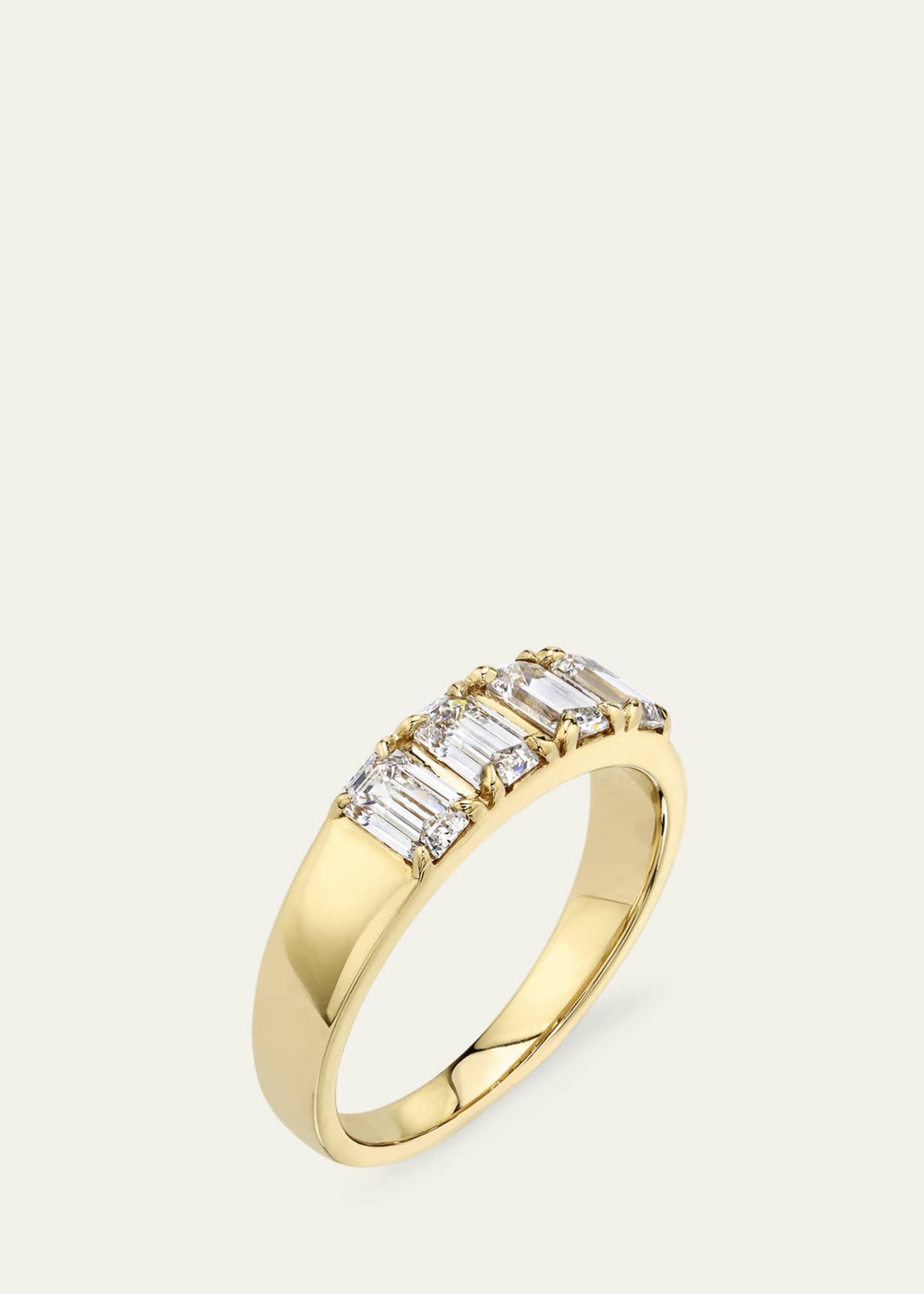 VRAI 14K Gold Lab Grown Diamond Emerald Tetrad Ring, 1.00tcw Image 2 of 2