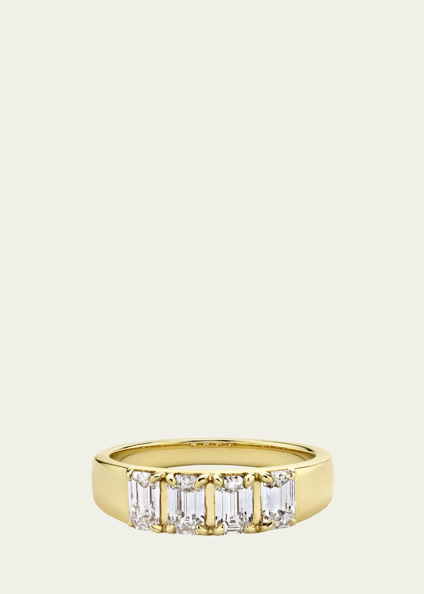 VRAI 14K Gold Lab Grown Diamond Emerald Tetrad Ring, 1.00tcw Image 1 of 2