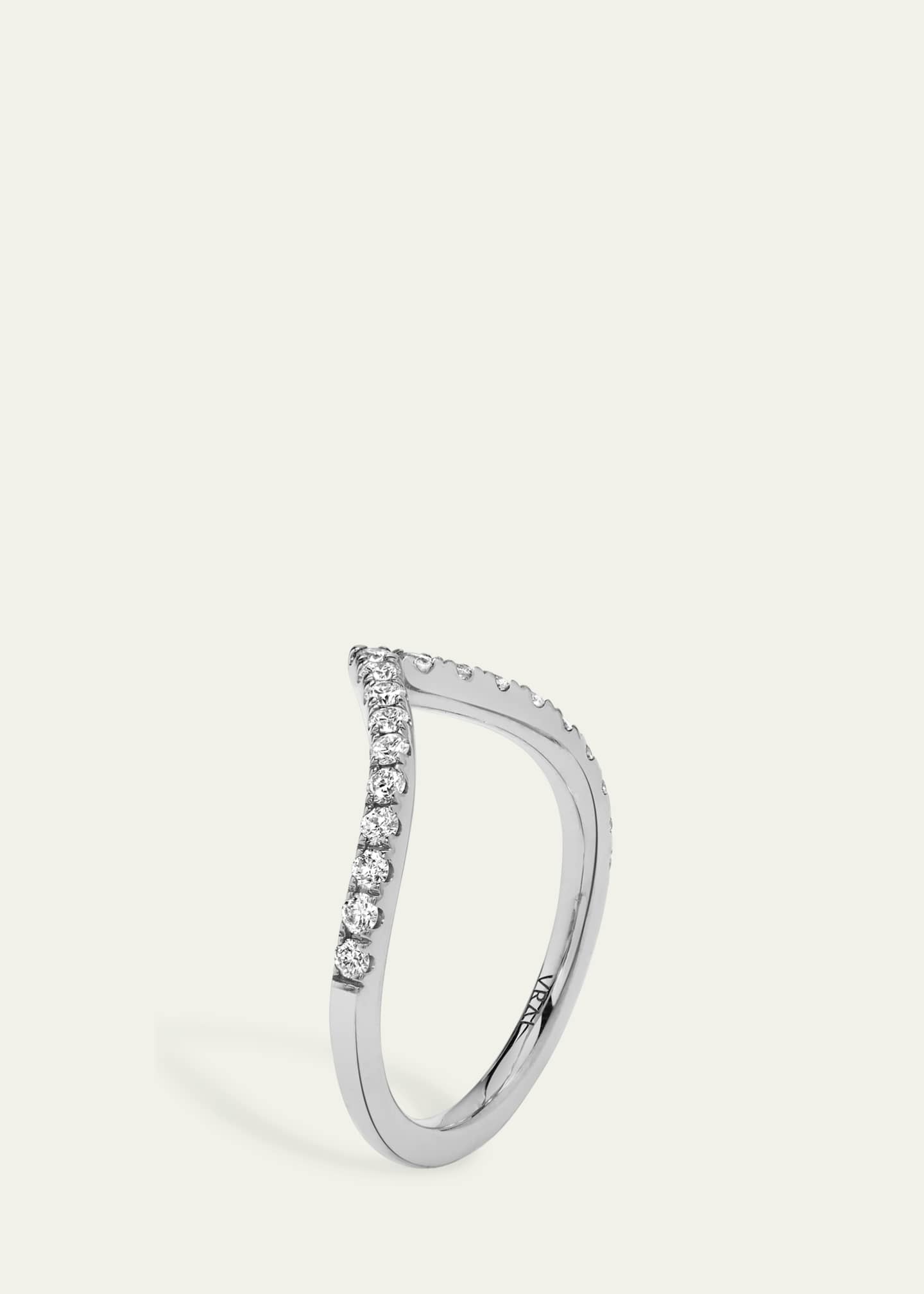 VRAI The Signature V 14K White Gold Lab Grown Diamond Band, 0.38tcw Image 2 of 4