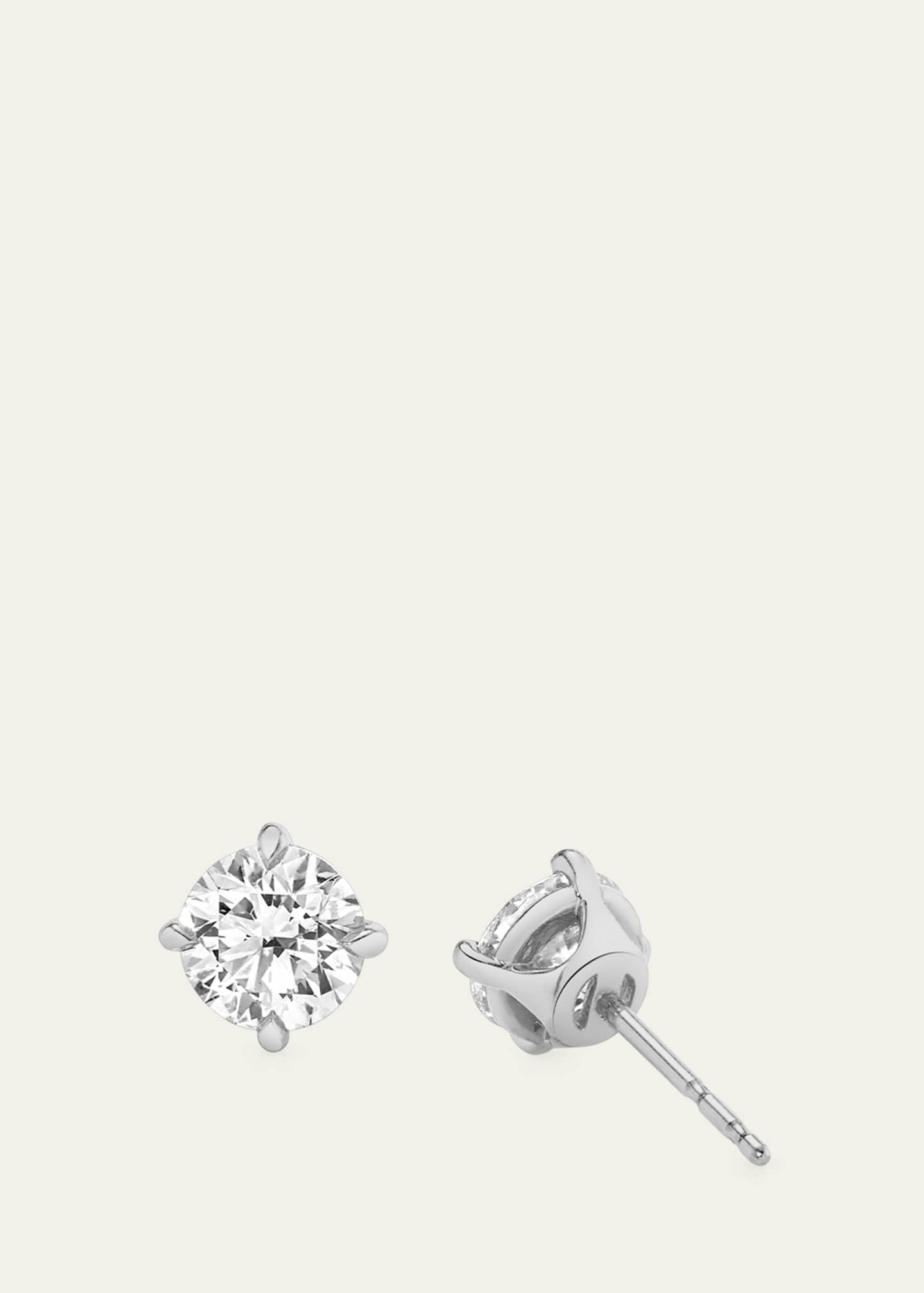 VRAI 14K Gold Brilliant Round Solitaire Lab Grown Diamond Stud Earrings, 2.00tcw Image 3 of 3
