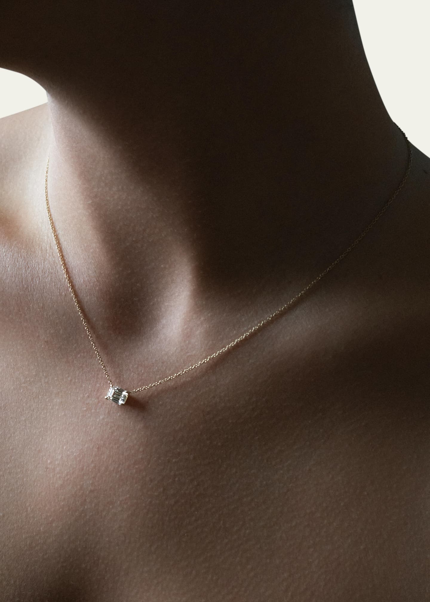 VRAI Emerald-Cut Solitaire Lab Grown Diamond Necklace, 1.0tcw Image 2 of 4
