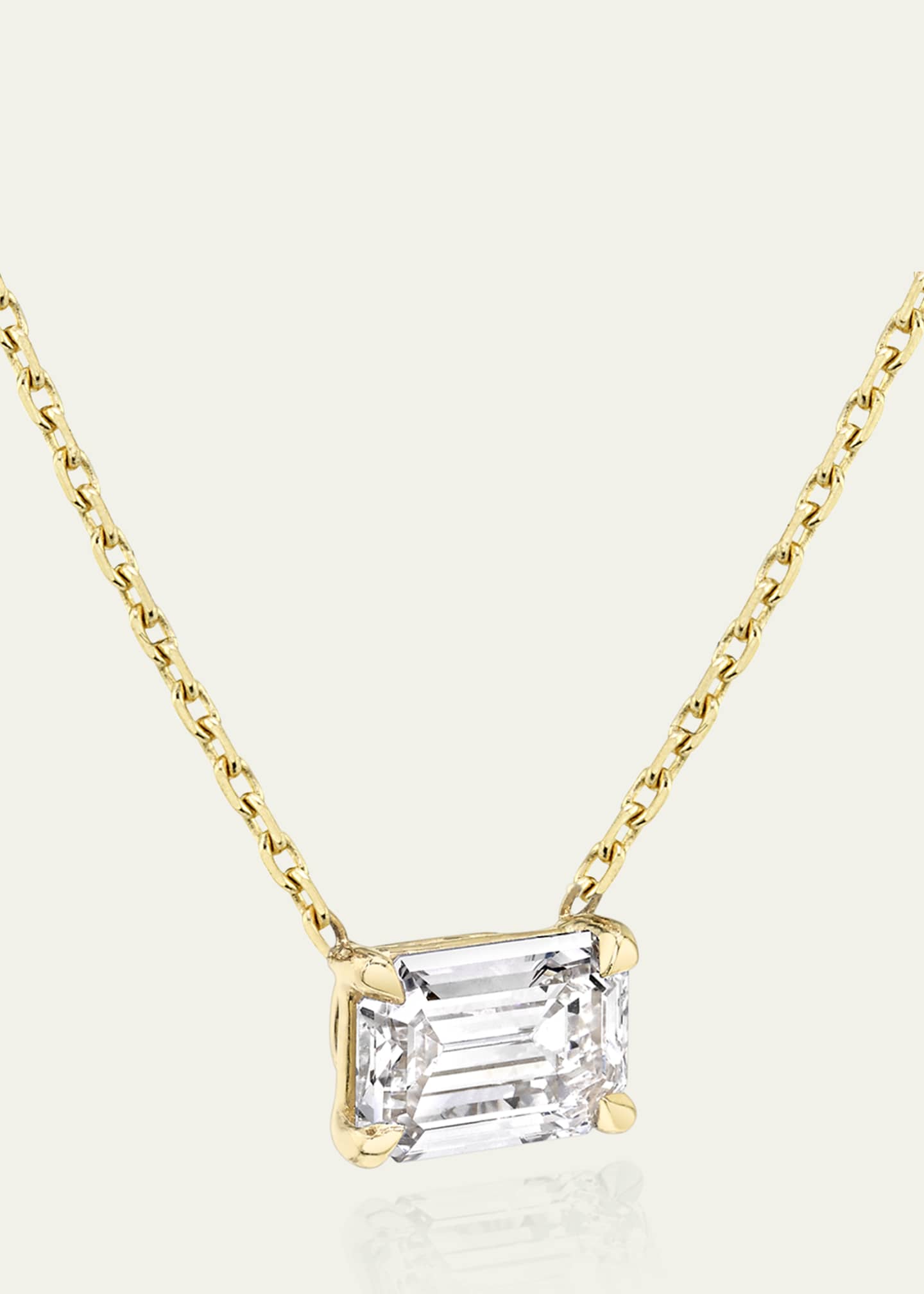 VRAI Emerald-Cut Solitaire Lab Grown Diamond Necklace, 1.0tcw Image 3 of 4