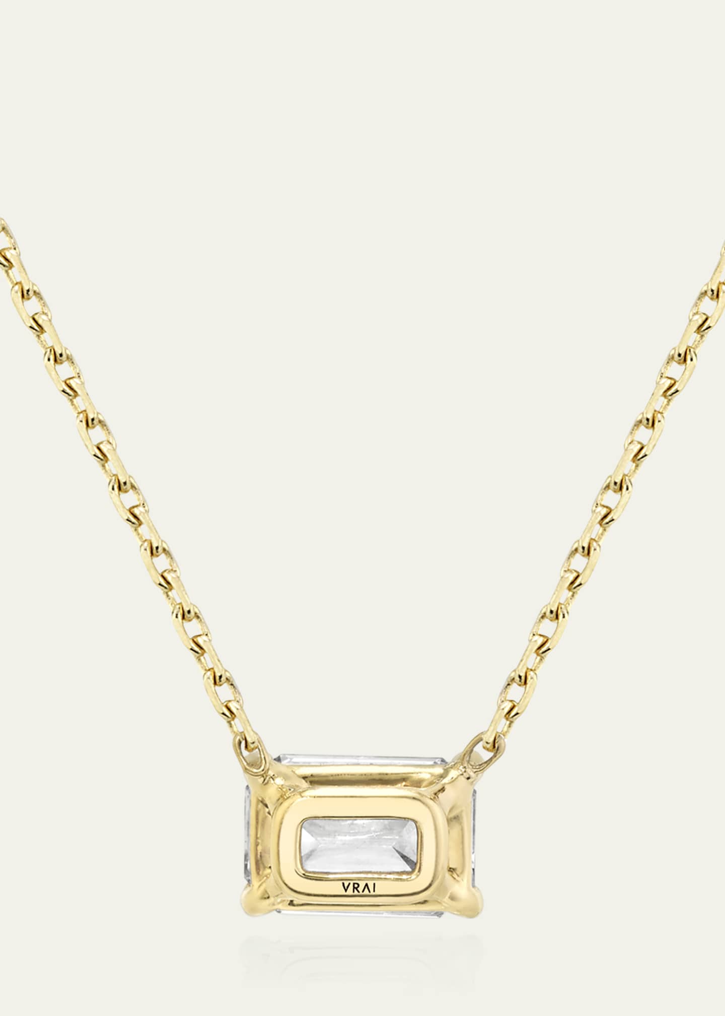 VRAI Emerald-Cut Solitaire Lab Grown Diamond Necklace, 1.0tcw Image 4 of 4