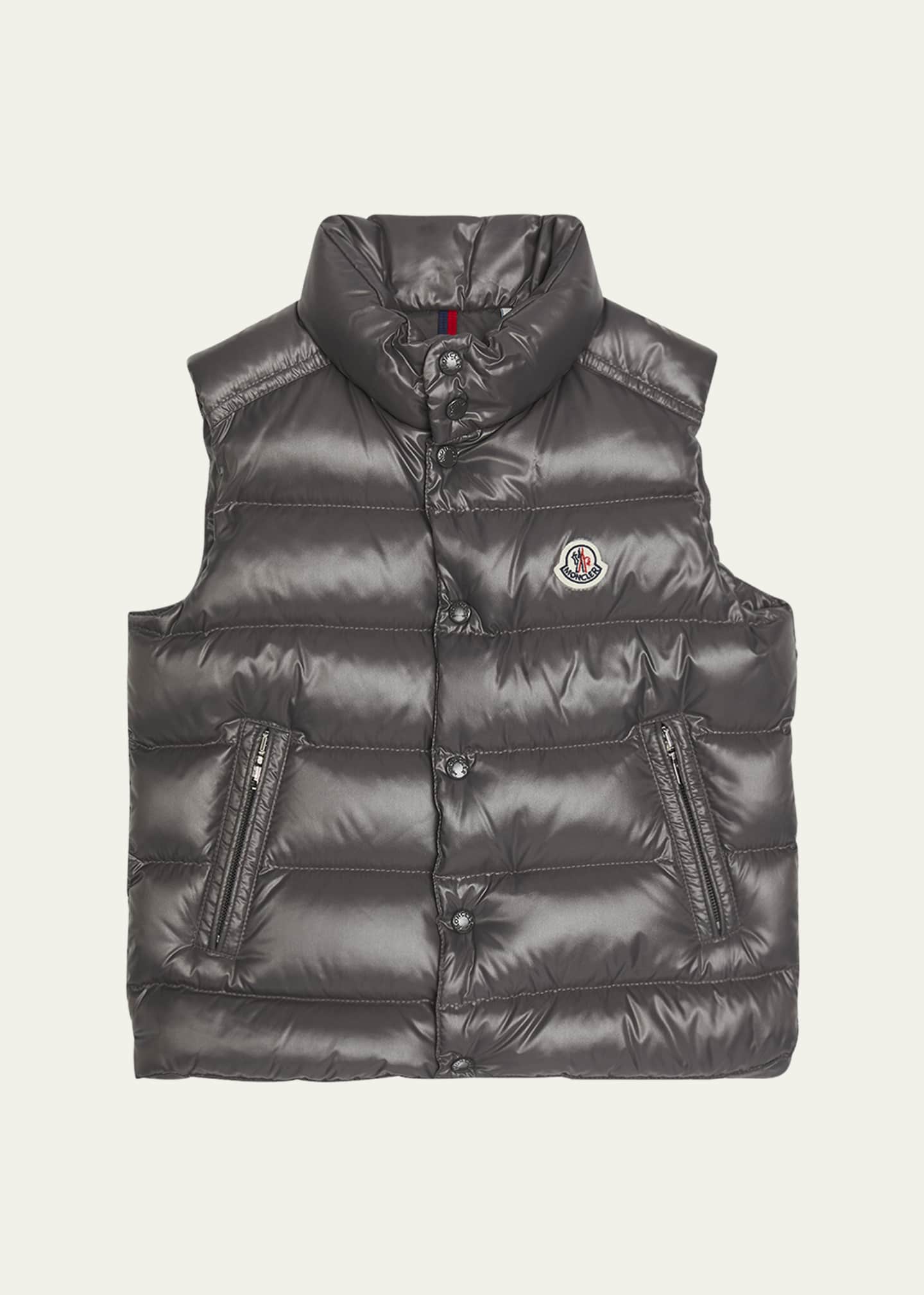 Moncler Boy's Tib Logo Quilted Vest, Size 4-6 - Bergdorf Goodman