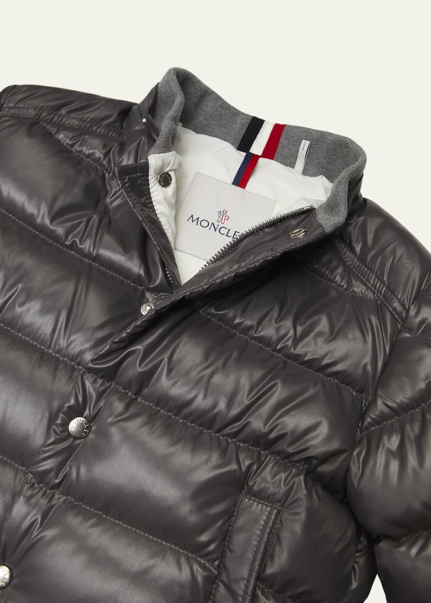 新品本物 Moncler Boy's Manaem Shiny Puffer Jacket, Size 8-14 パーカー